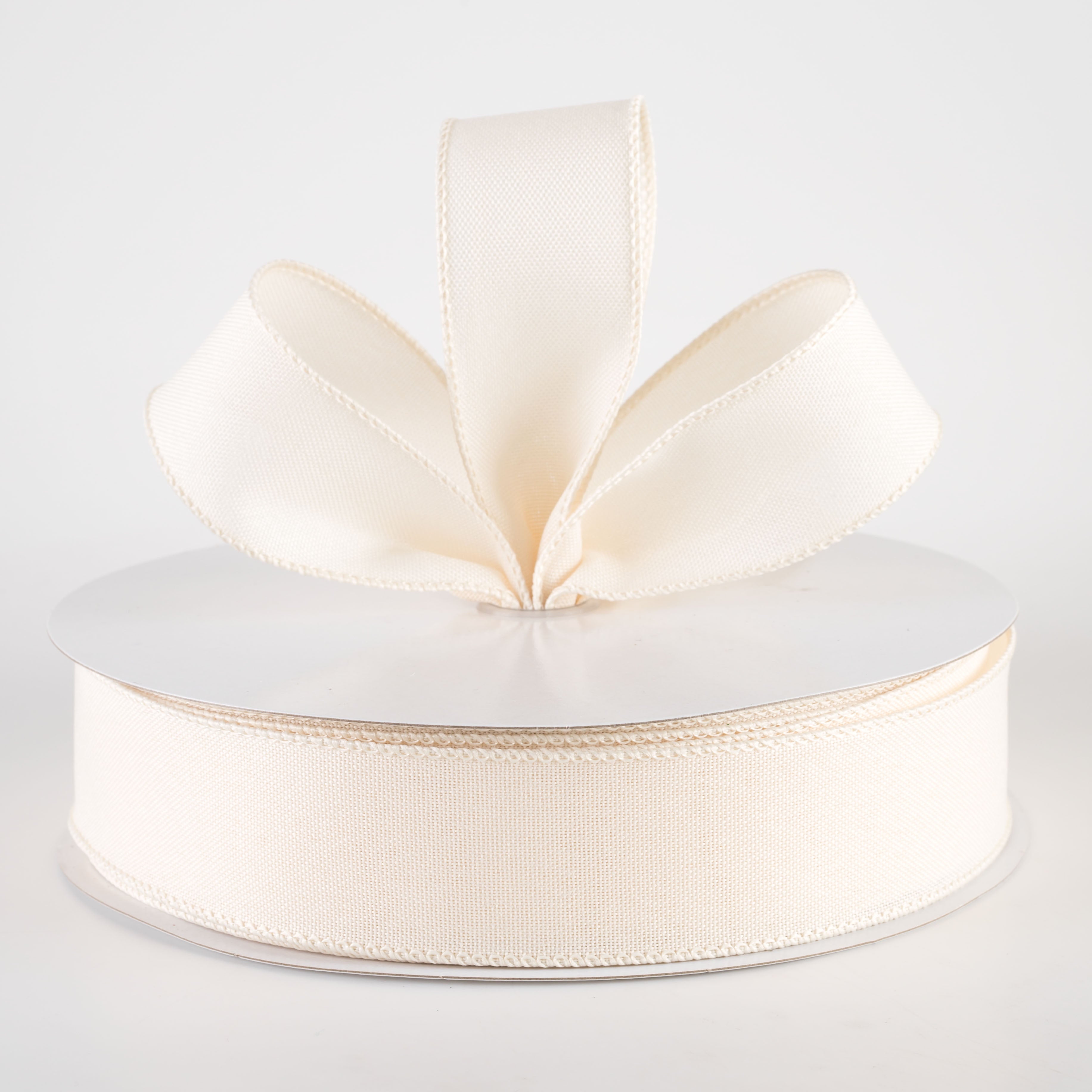 1.5" Value Faux Burlap Ribbon: Cream (50 Yards) Lifestyle Photo