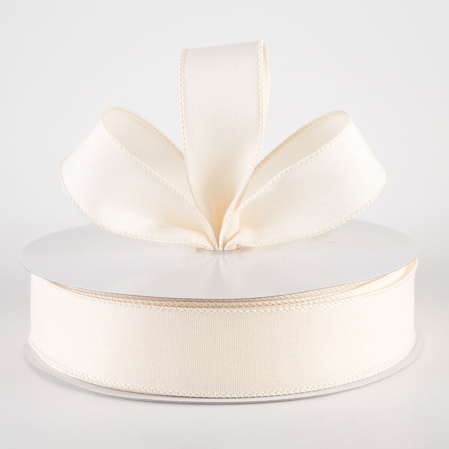 1.5" Value Faux Burlap Ribbon: Cream (50 Yards) Lifestyle Photo