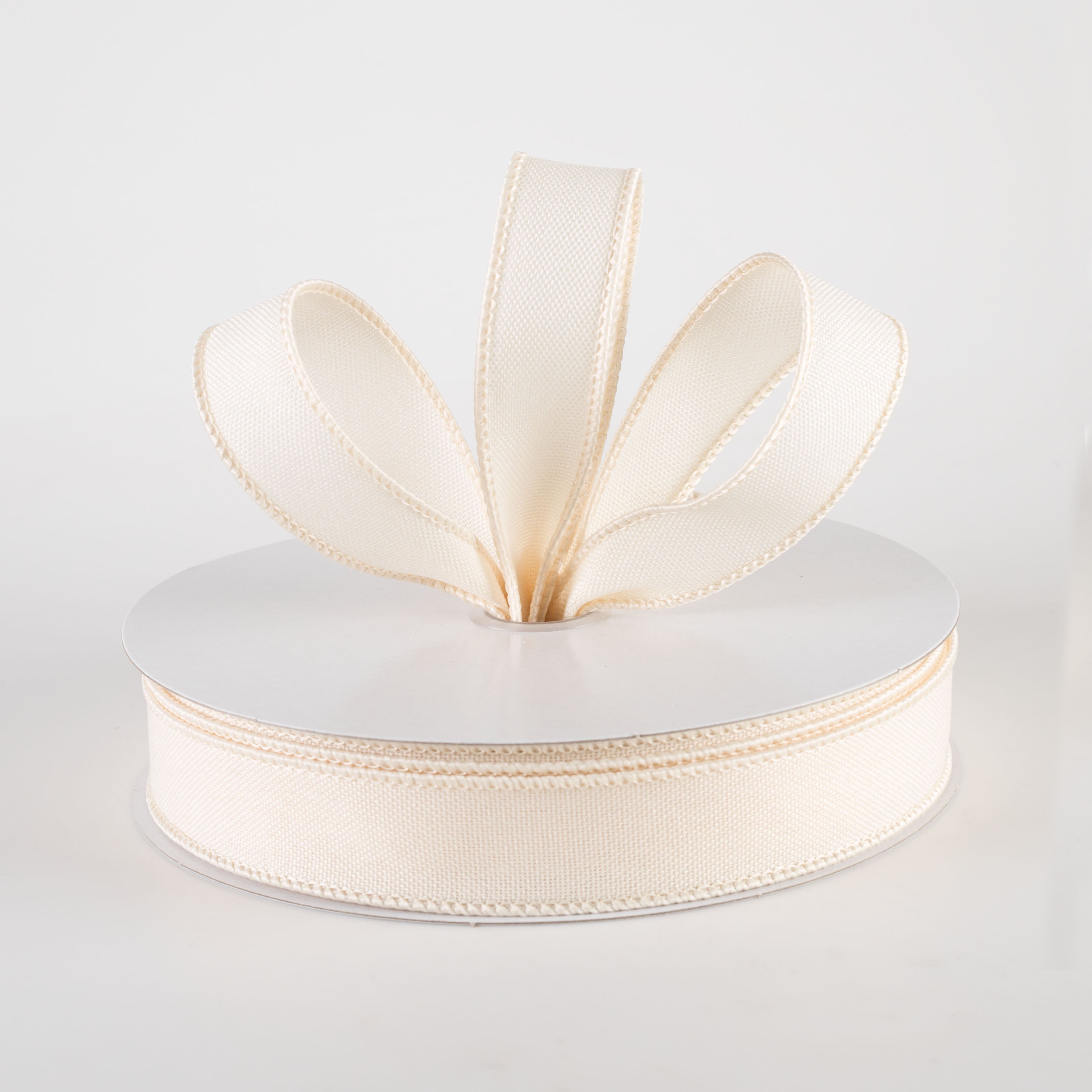 7/8" Value Faux Burlap Ribbon: Cream (25 Yards) Lifestyle Photo