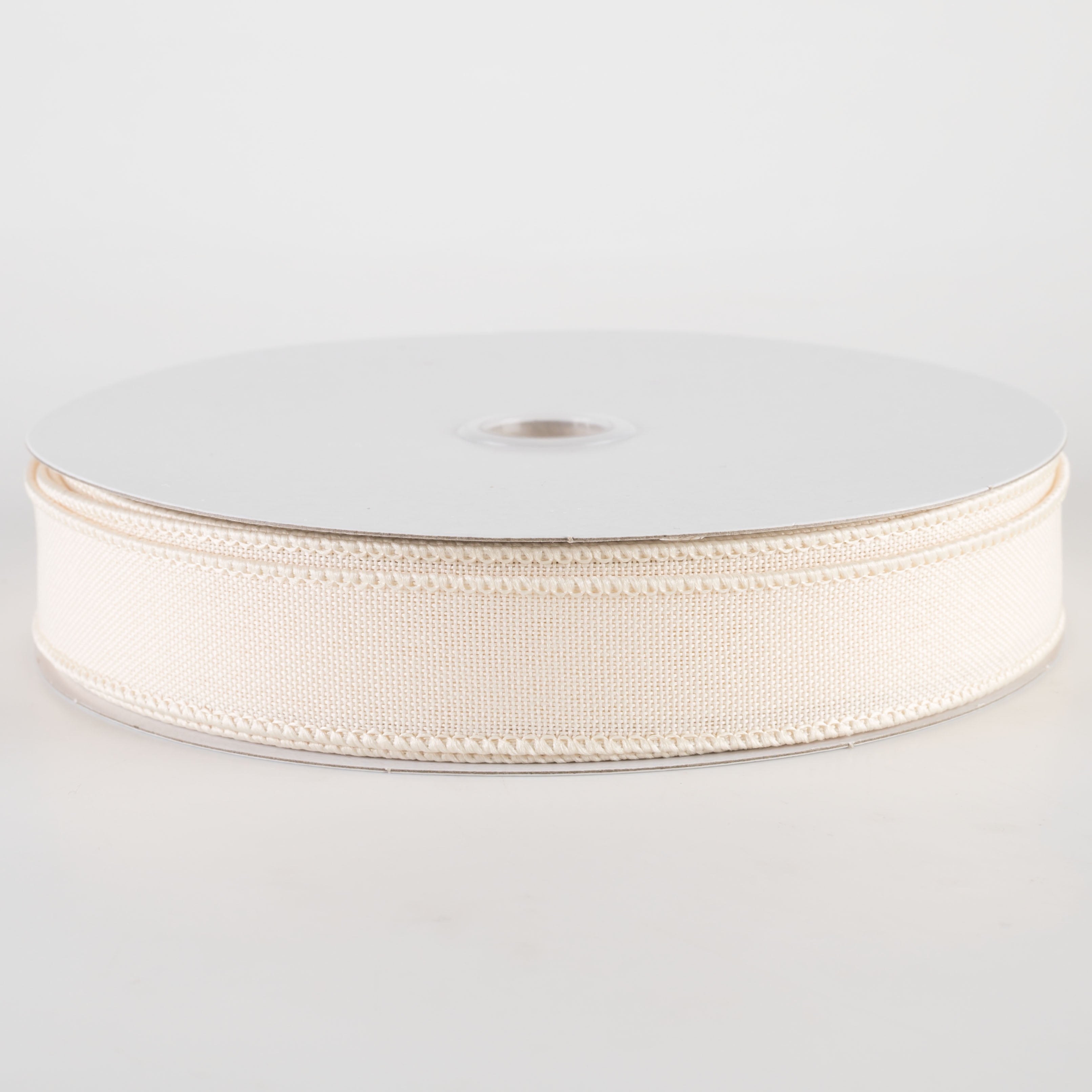 7/8" Value Faux Burlap Ribbon: Cream (25 Yards)