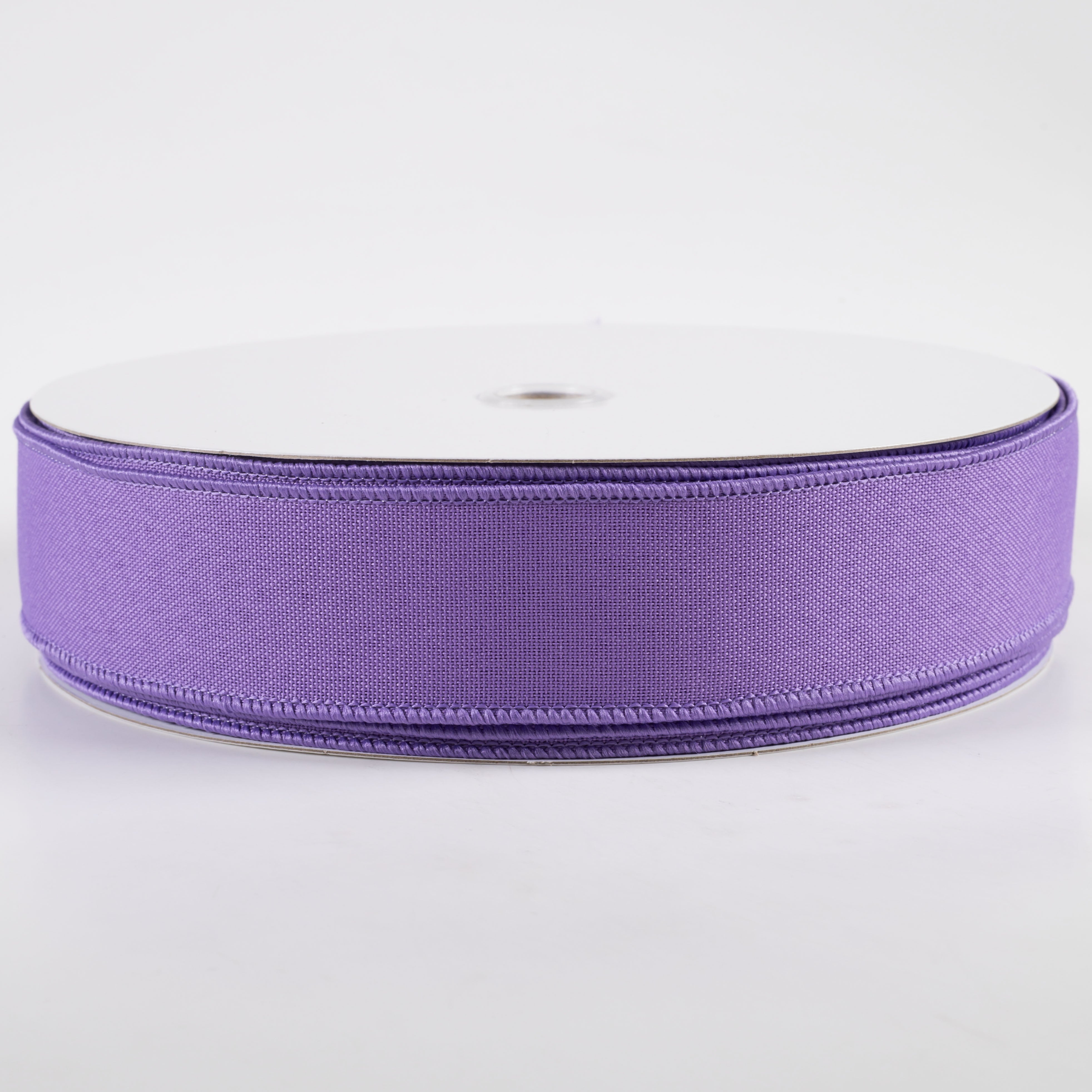 1.5" Value Faux Burlap Ribbon: Dark Lavender (50 Yards)
