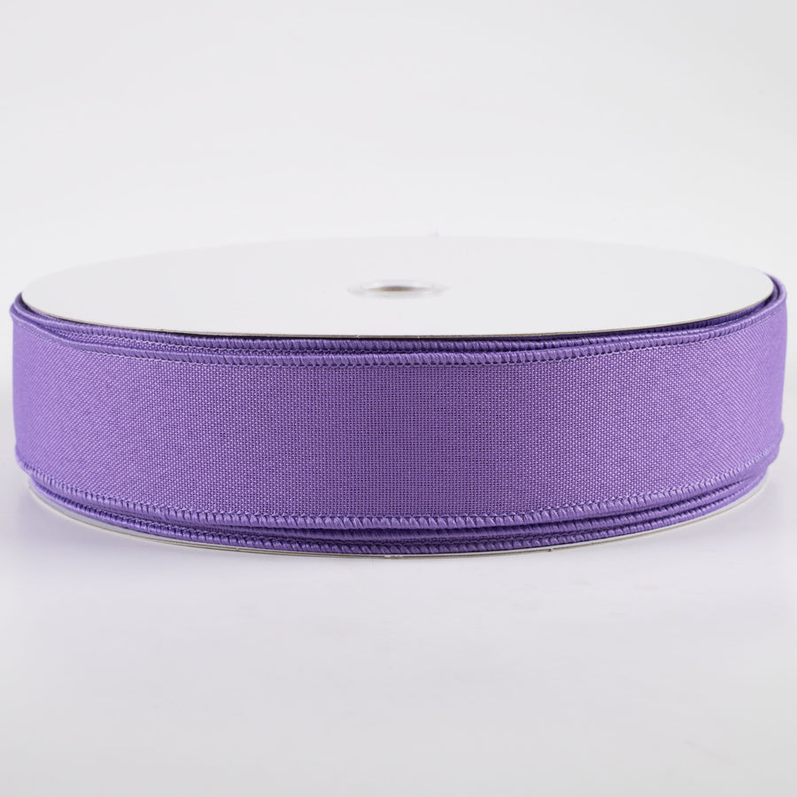 1.5" Value Faux Burlap Ribbon: Dark Lavender (50 Yards)