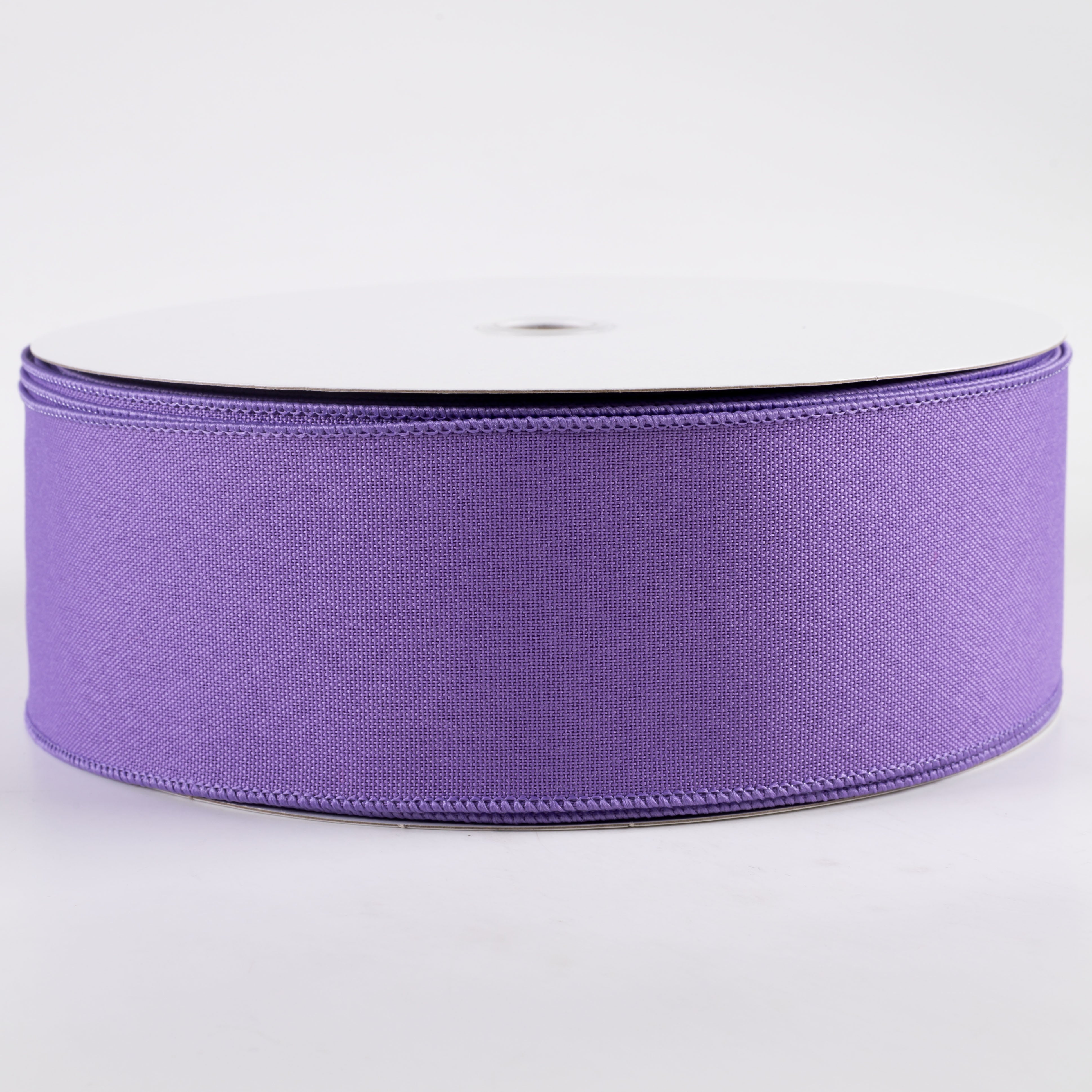 2.5" Value Faux Burlap Ribbon: Dark Lavender (50 Yards)