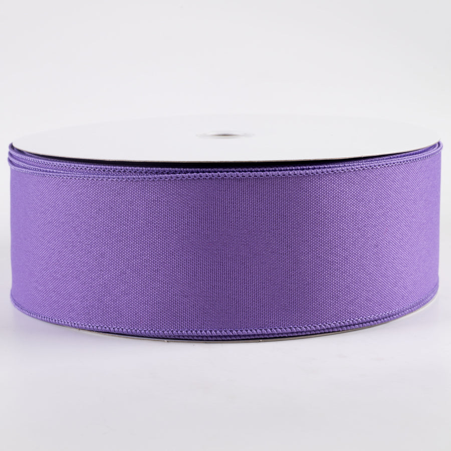 2.5" Value Faux Burlap Ribbon: Dark Lavender (50 Yards)