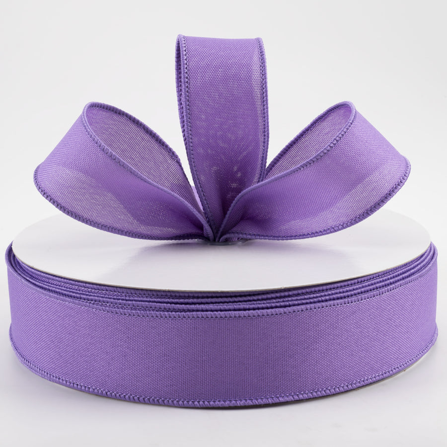 1.5" Value Faux Burlap Ribbon: Dark Lavender (50 Yards) Lifestyle Photo