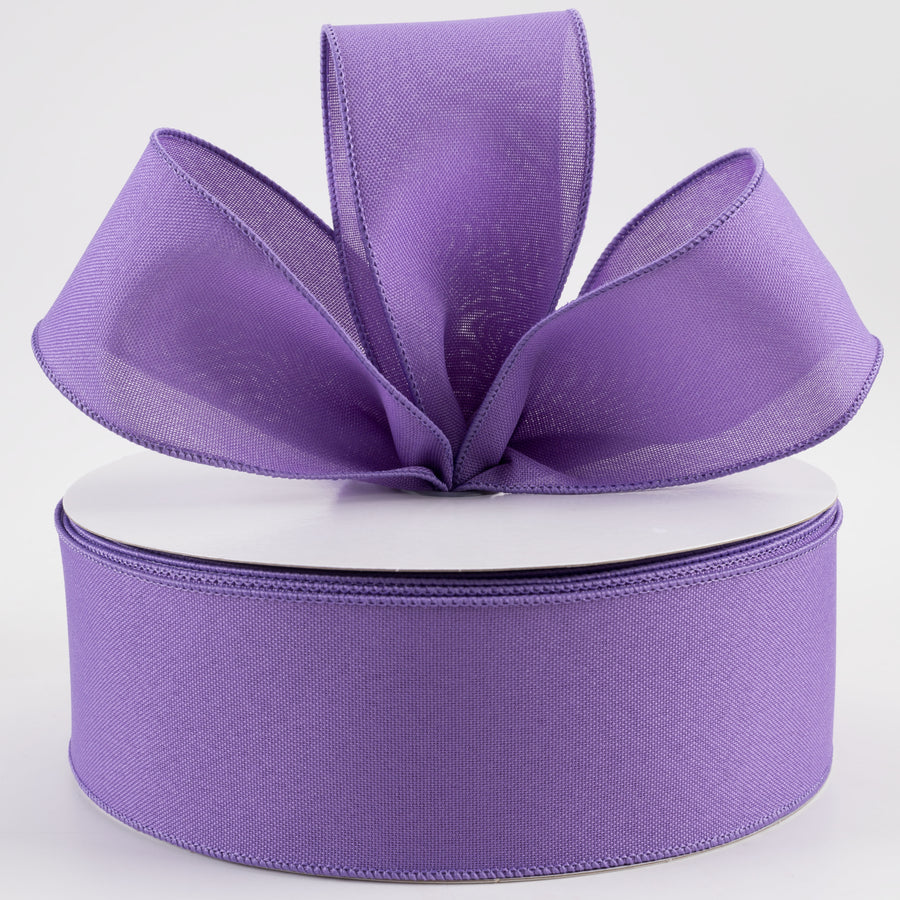 2.5" Value Faux Burlap Ribbon: Dark Lavender (50 Yards) Lifestyle Photo