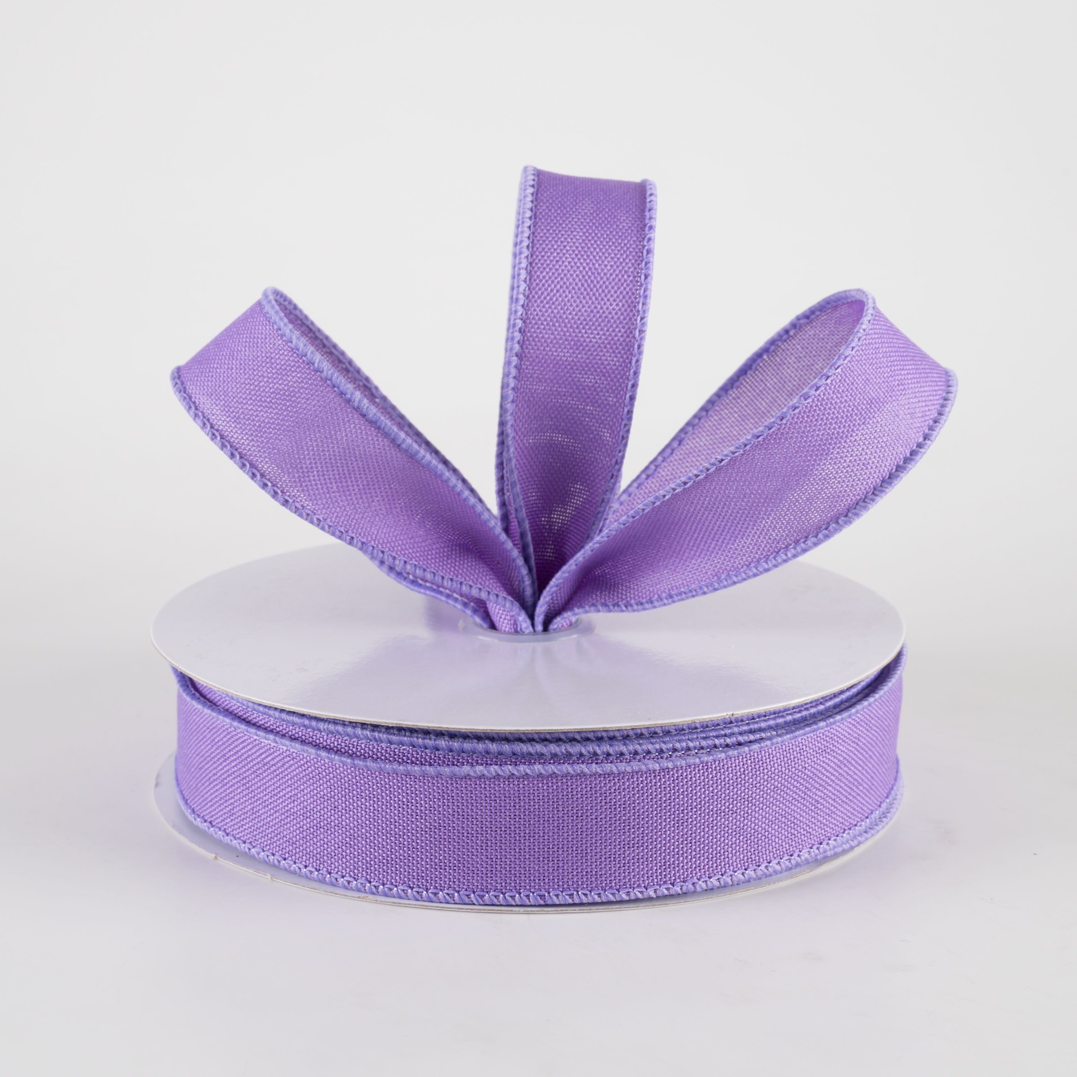 7/8" Value Faux Burlap Ribbon: Dark Lavender (25 Yards) Lifestyle Photo