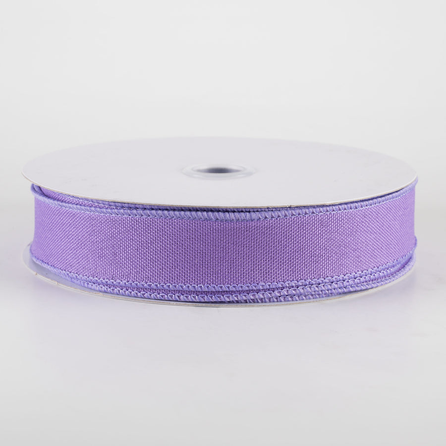 7/8" Value Faux Burlap Ribbon: Dark Lavender (25 Yards)