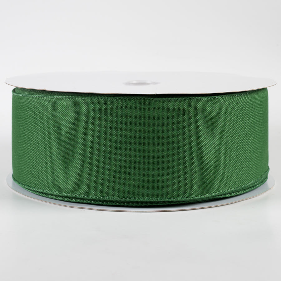 2.5" Value Faux Burlap Ribbon: Emerald Green (50 Yards)