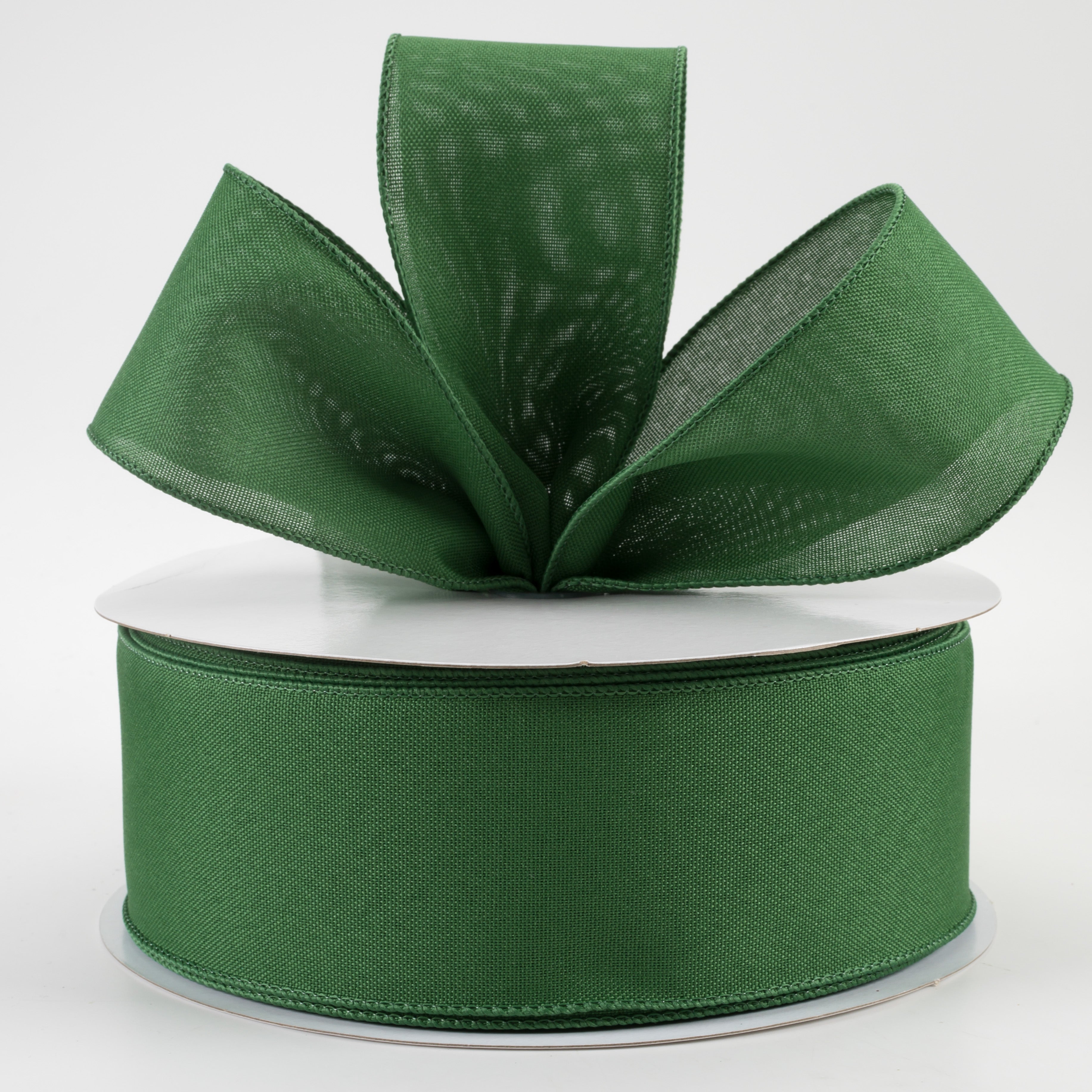 2.5" Value Faux Burlap Ribbon: Emerald Green (50 Yards) Lifestyle Photo