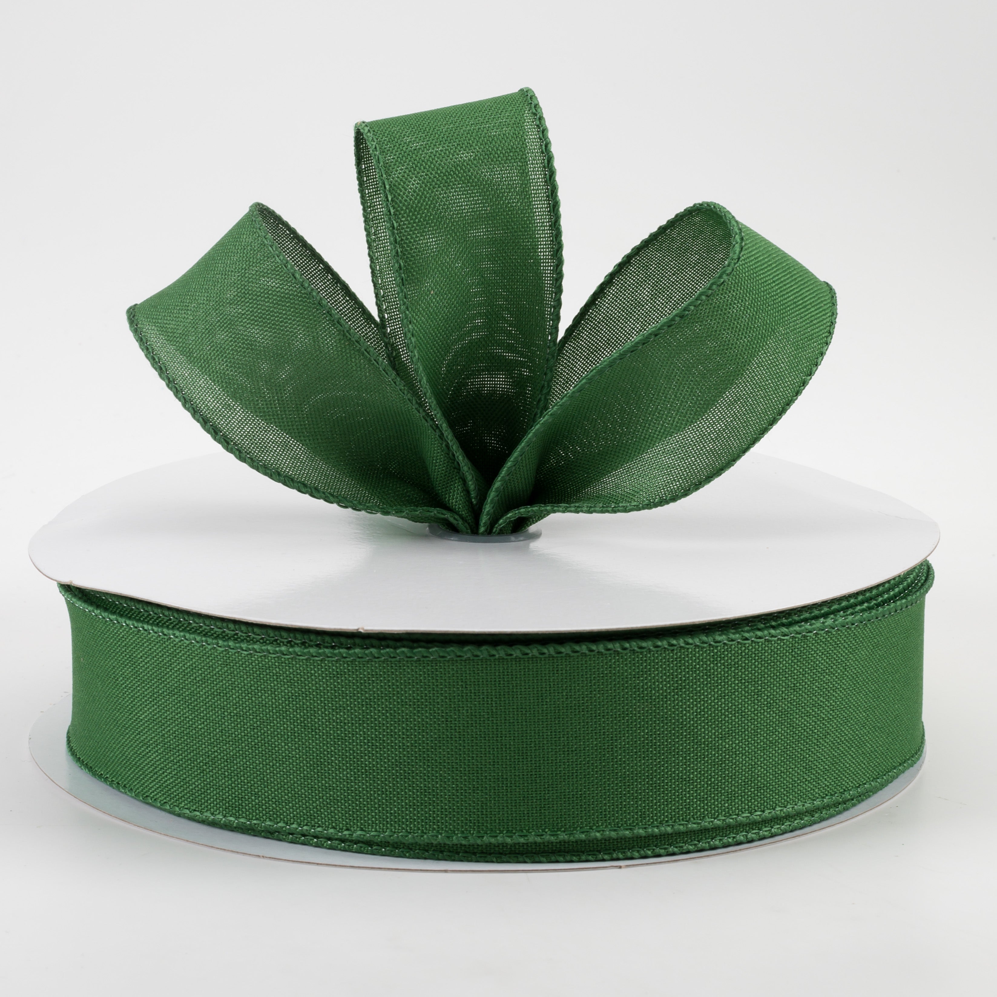 1.5" Value Faux Burlap Ribbon: Emerald Green (50 Yards) Lifestyle Photo