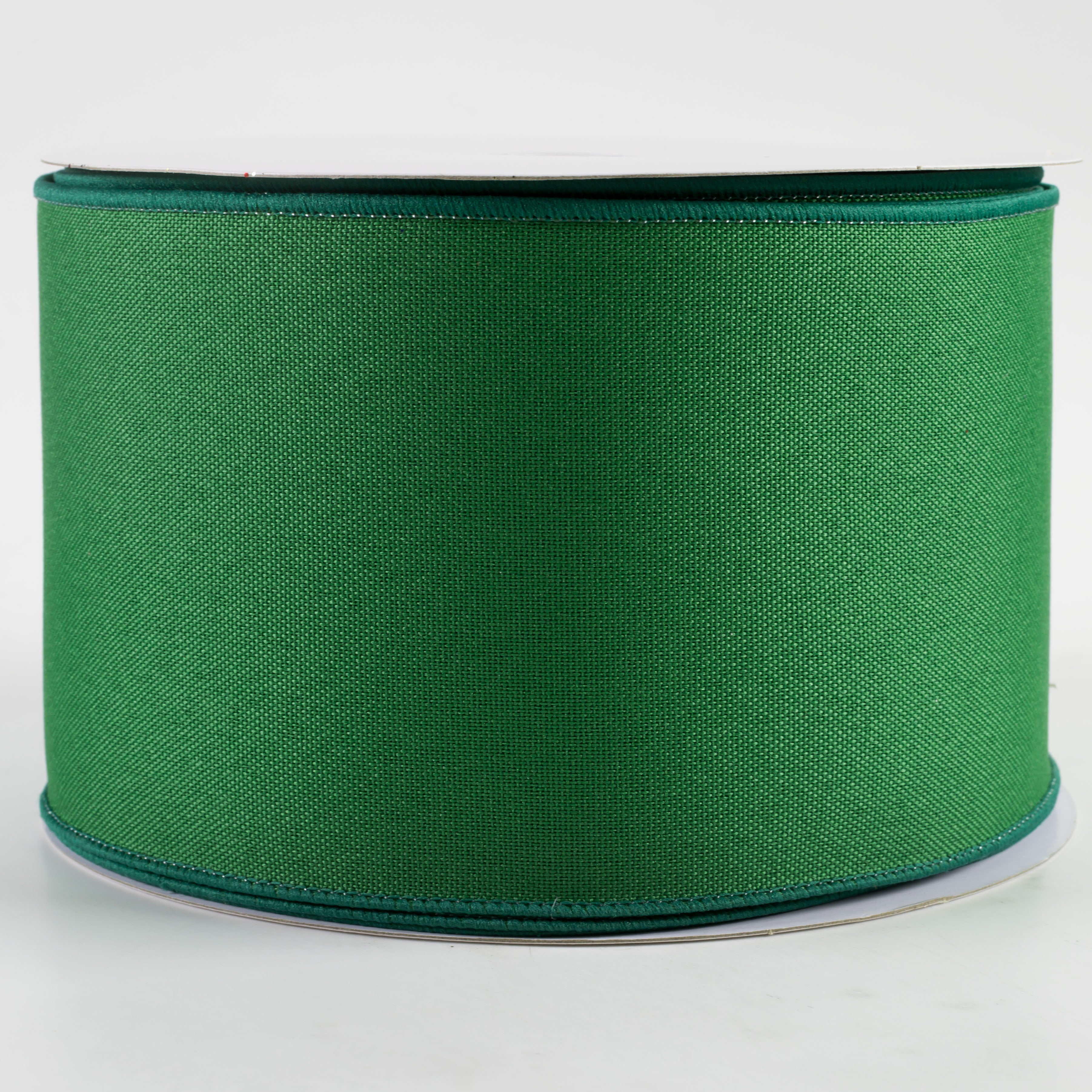 4" Value Faux Burlap Ribbon: Emerald Green (100 Feet)