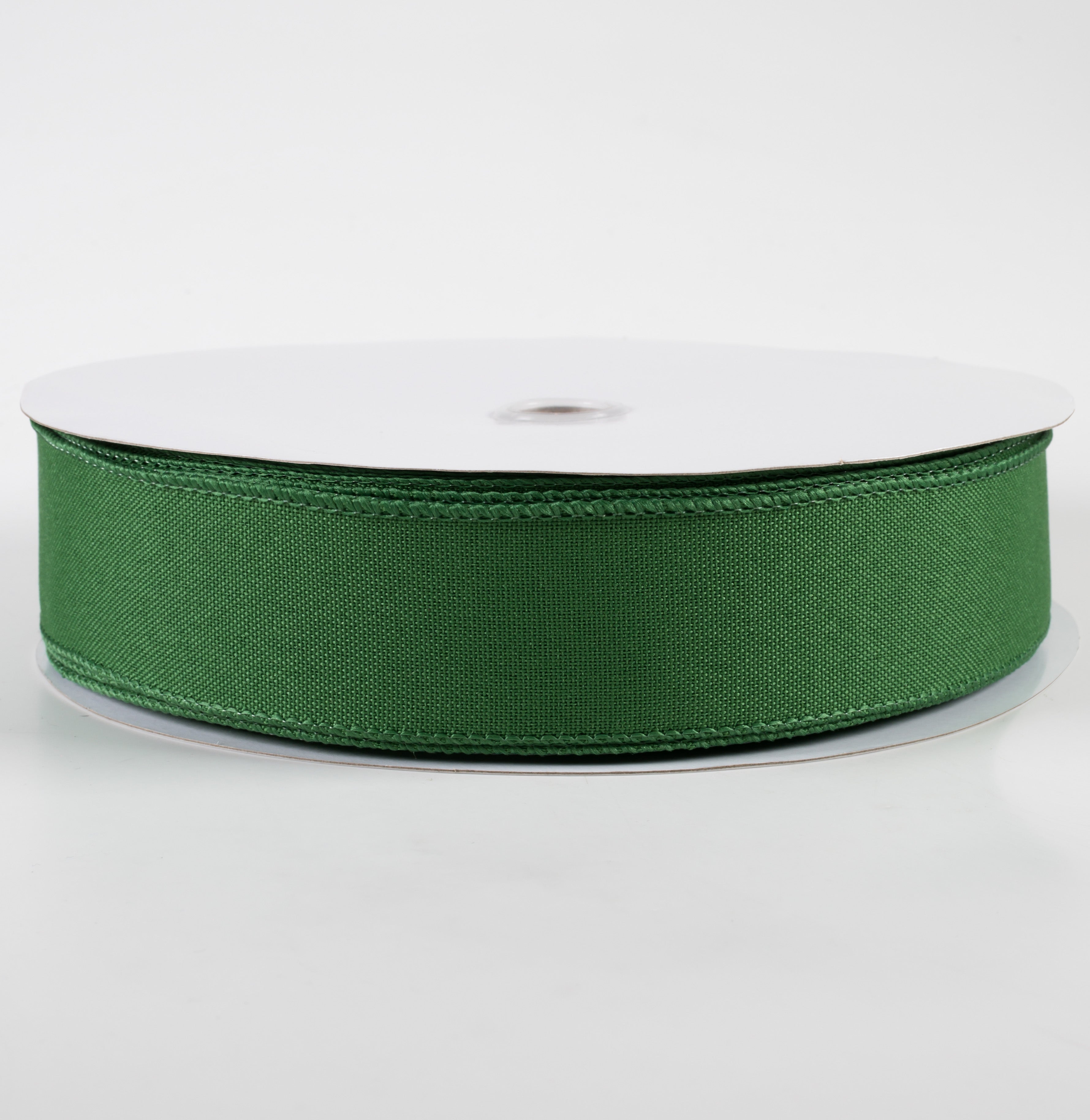 1.5" Value Faux Burlap Ribbon: Emerald Green (50 Yards)