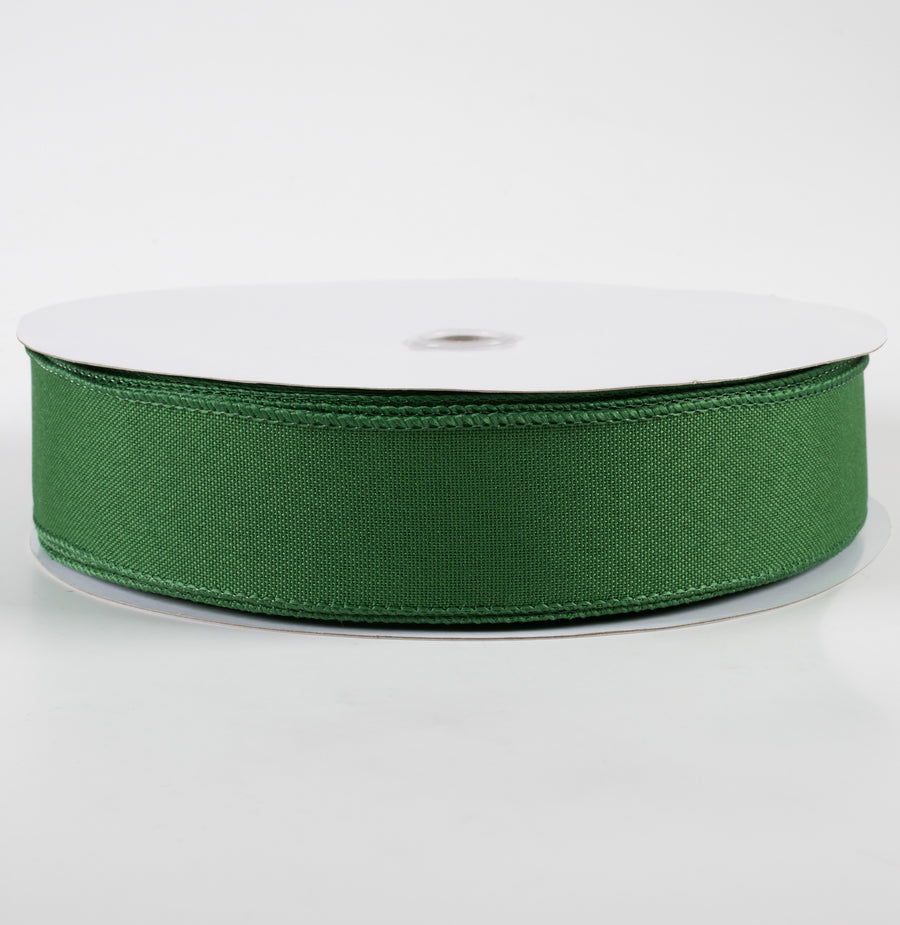 1.5" Value Faux Burlap Ribbon: Emerald Green (50 Yards)