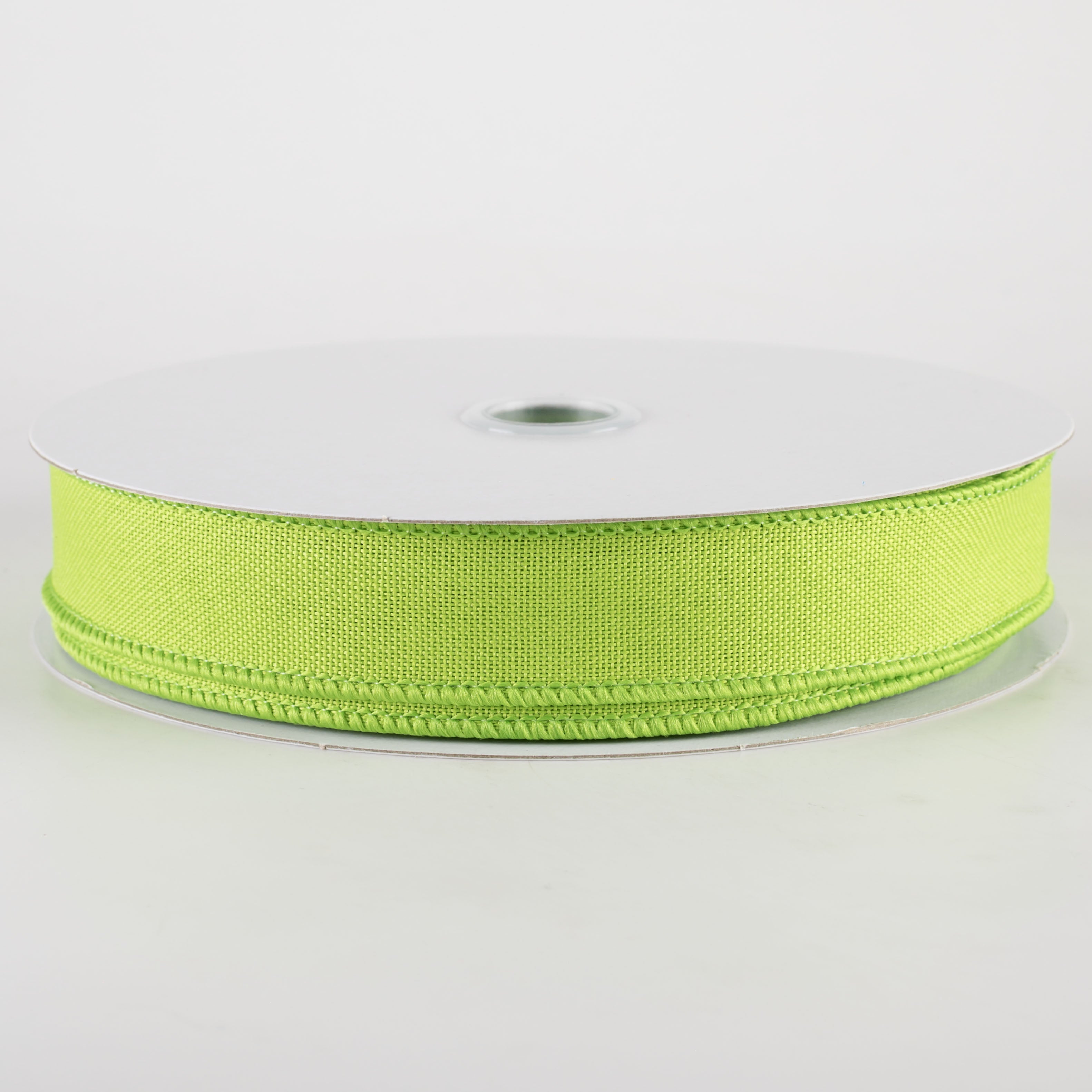 7/8" Value Faux Burlap Ribbon: Fresh Green (25 Yards)