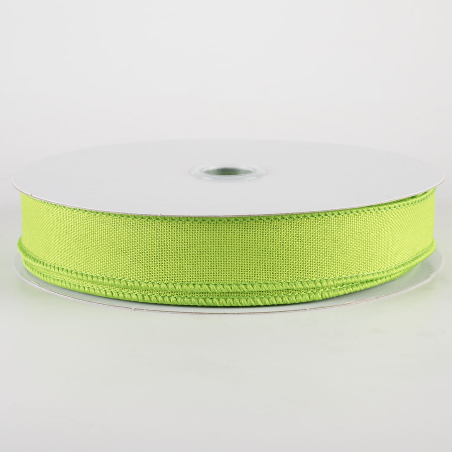 7/8" Value Faux Burlap Ribbon: Fresh Green (25 Yards)