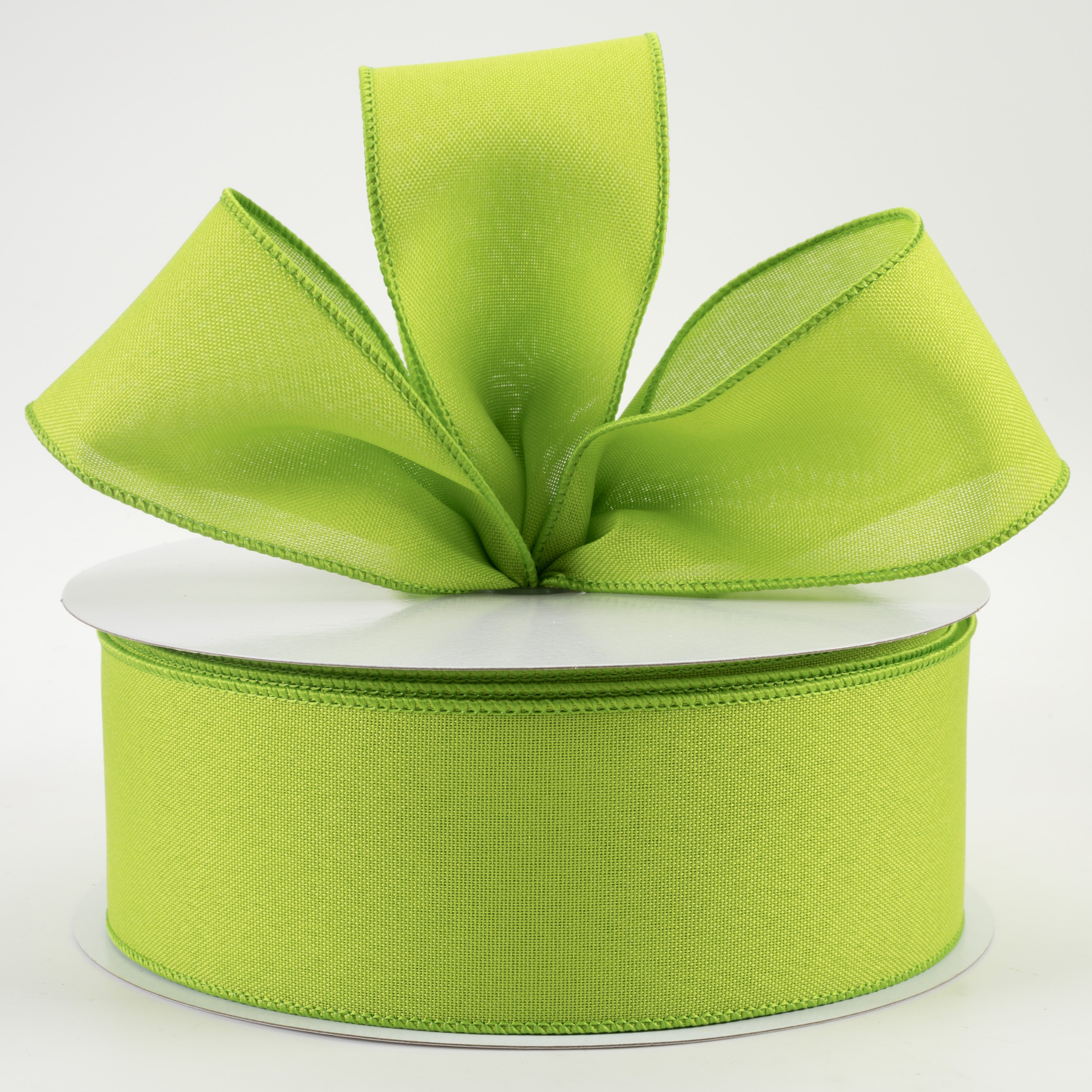 2.5" Value Faux Burlap Ribbon: Fresh Green (50 Yards) Lifestyle Photo