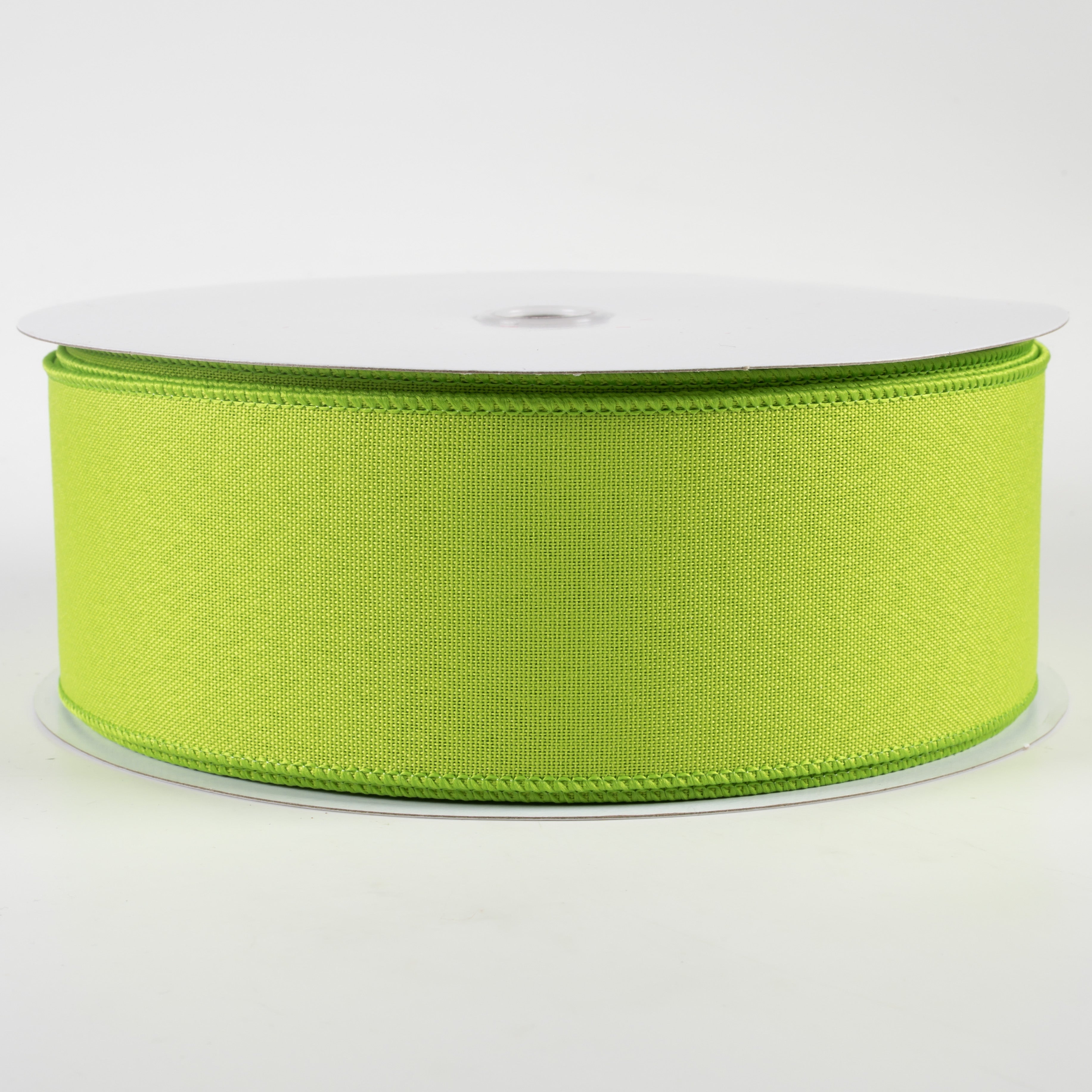 2.5" Value Faux Burlap Ribbon: Fresh Green (50 Yards)