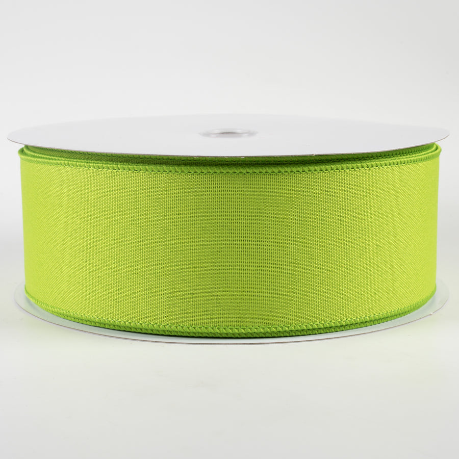 2.5" Value Faux Burlap Ribbon: Fresh Green (50 Yards)