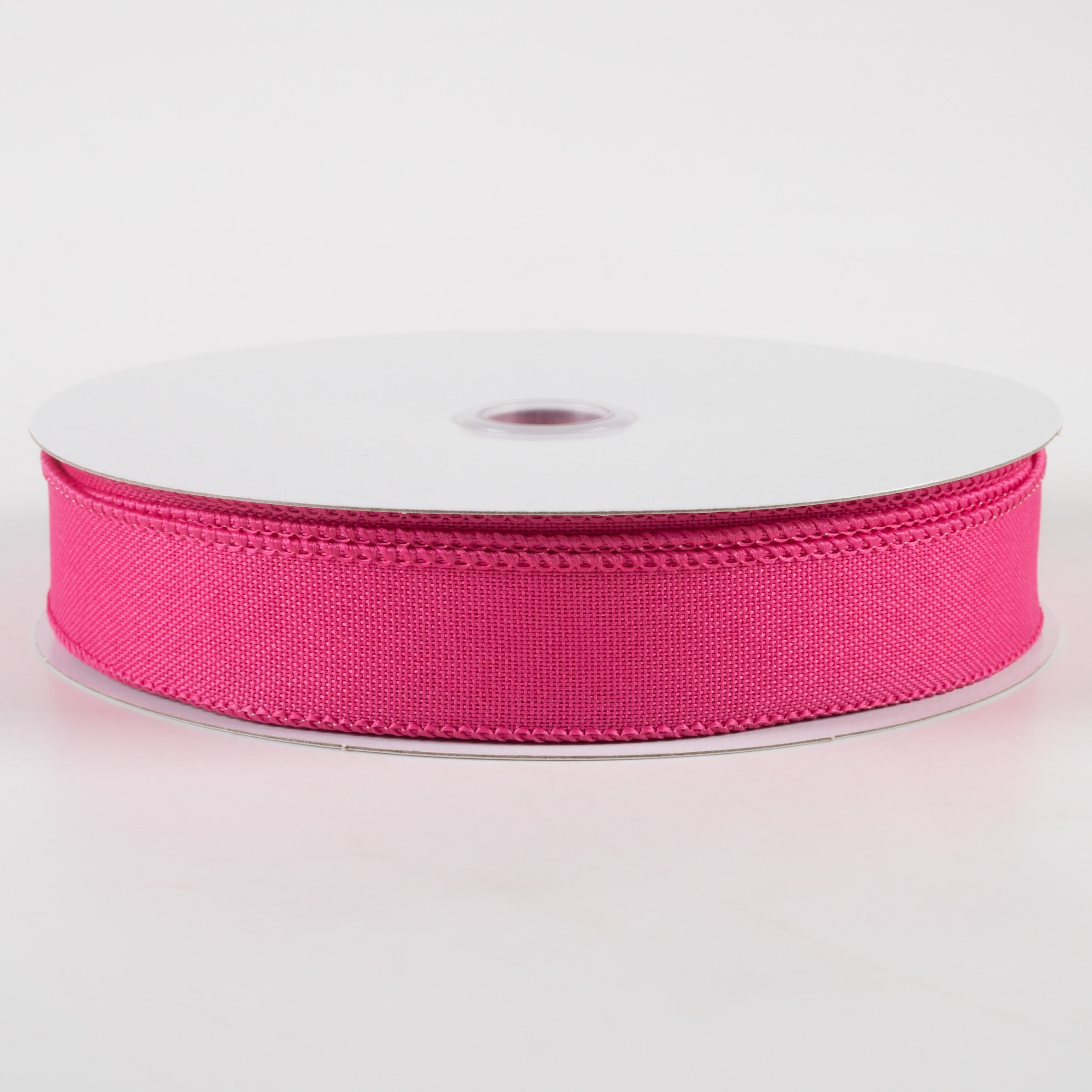 7/8" Value Faux Burlap Ribbon: Fuchsia (25 Yards)