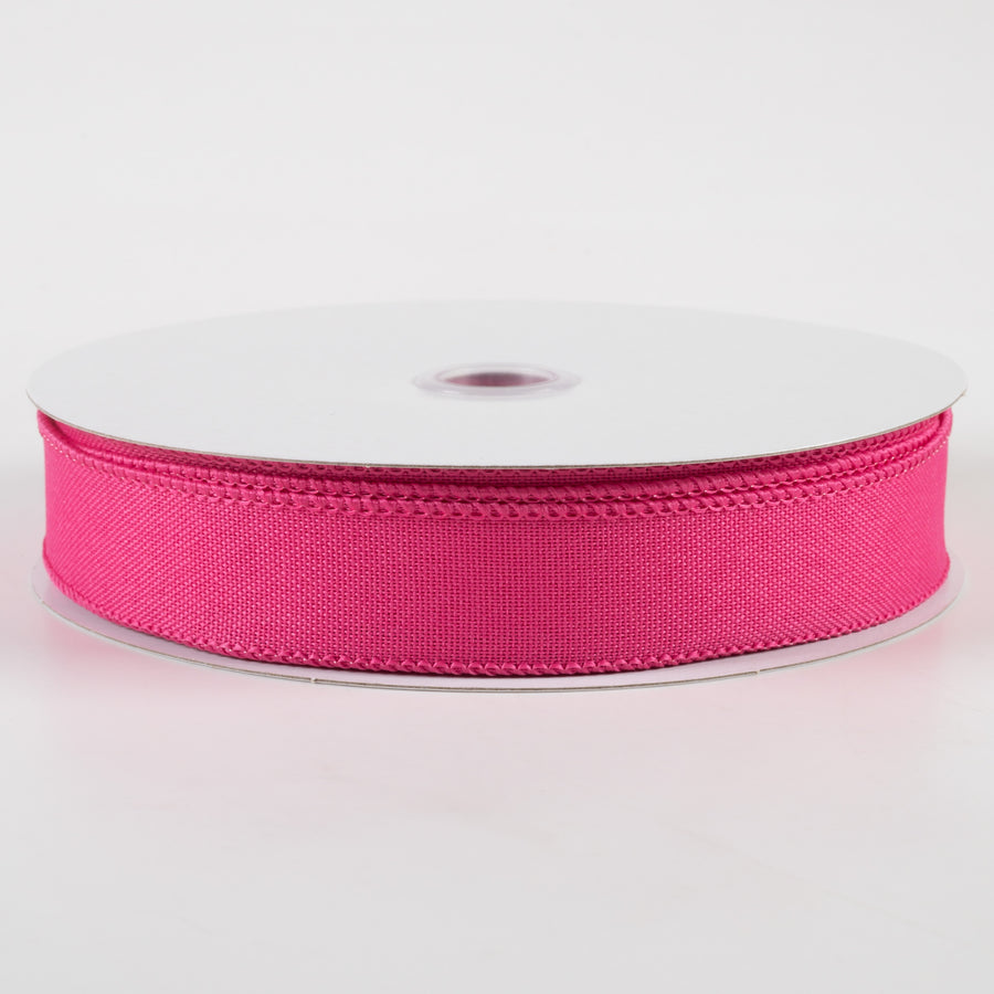 7/8" Value Faux Burlap Ribbon: Fuchsia (25 Yards)