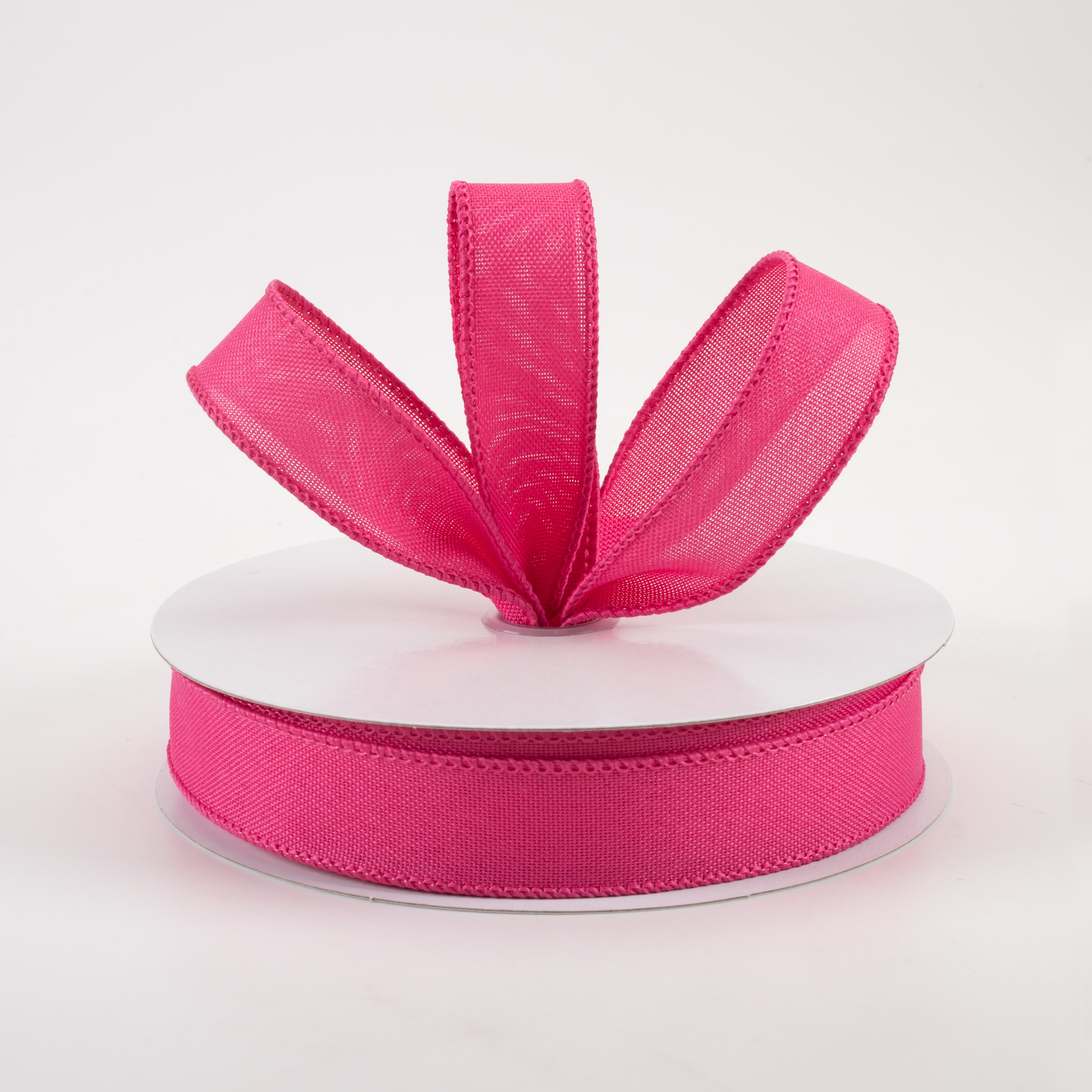 7/8" Value Faux Burlap Ribbon: Fuchsia (25 Yards) Lifestyle Photo