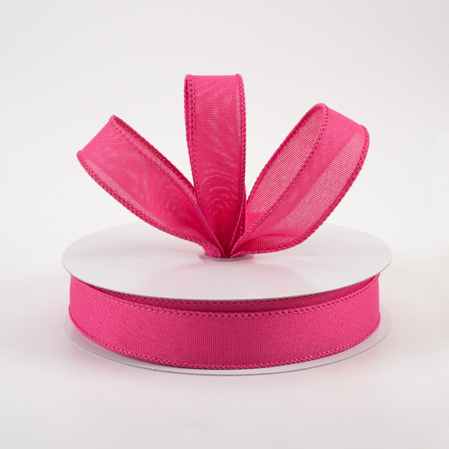 7/8" Value Faux Burlap Ribbon: Fuchsia (25 Yards) Lifestyle Photo