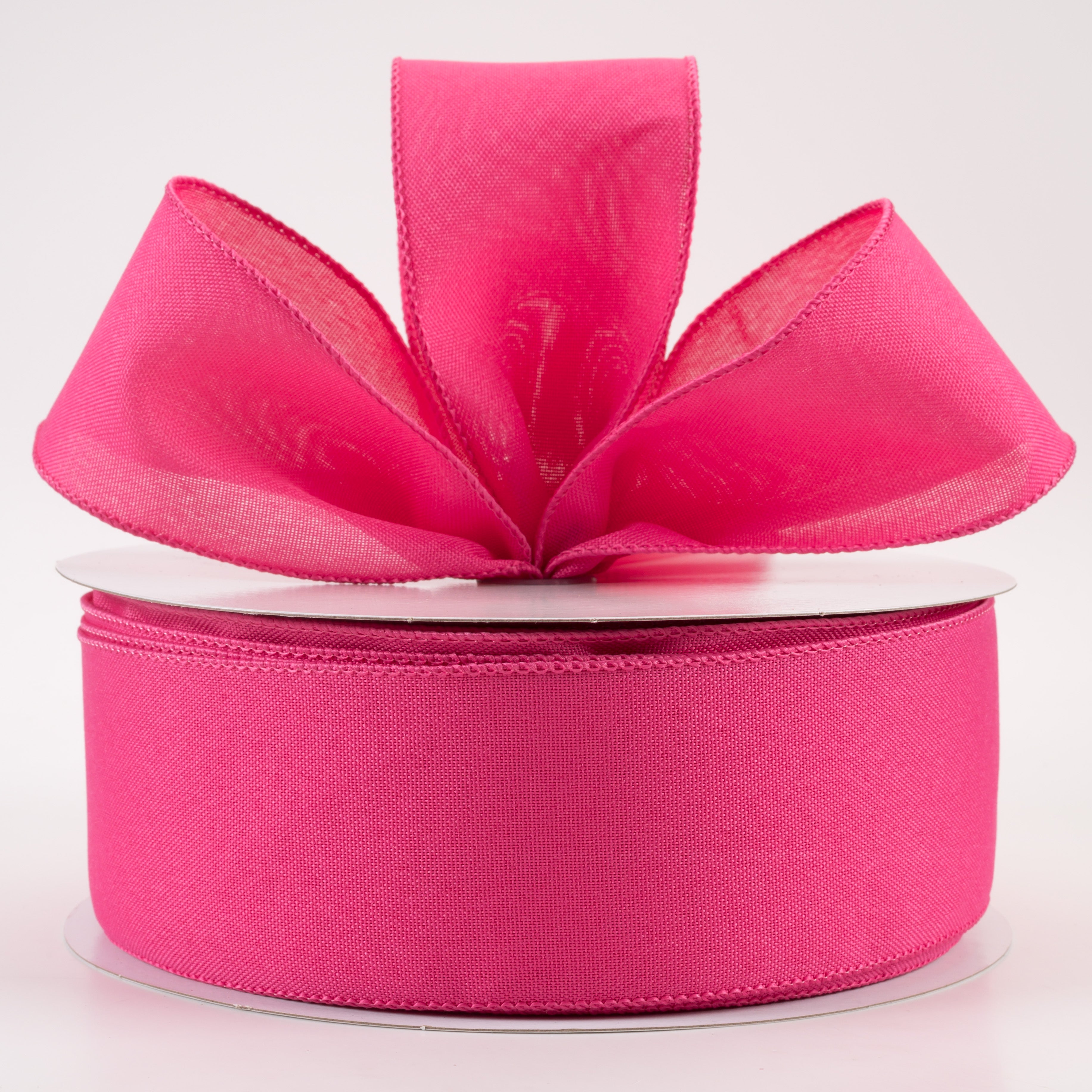 2.5" Value Faux Burlap Ribbon: Fuchsia (50 Yards) Lifestyle Photo