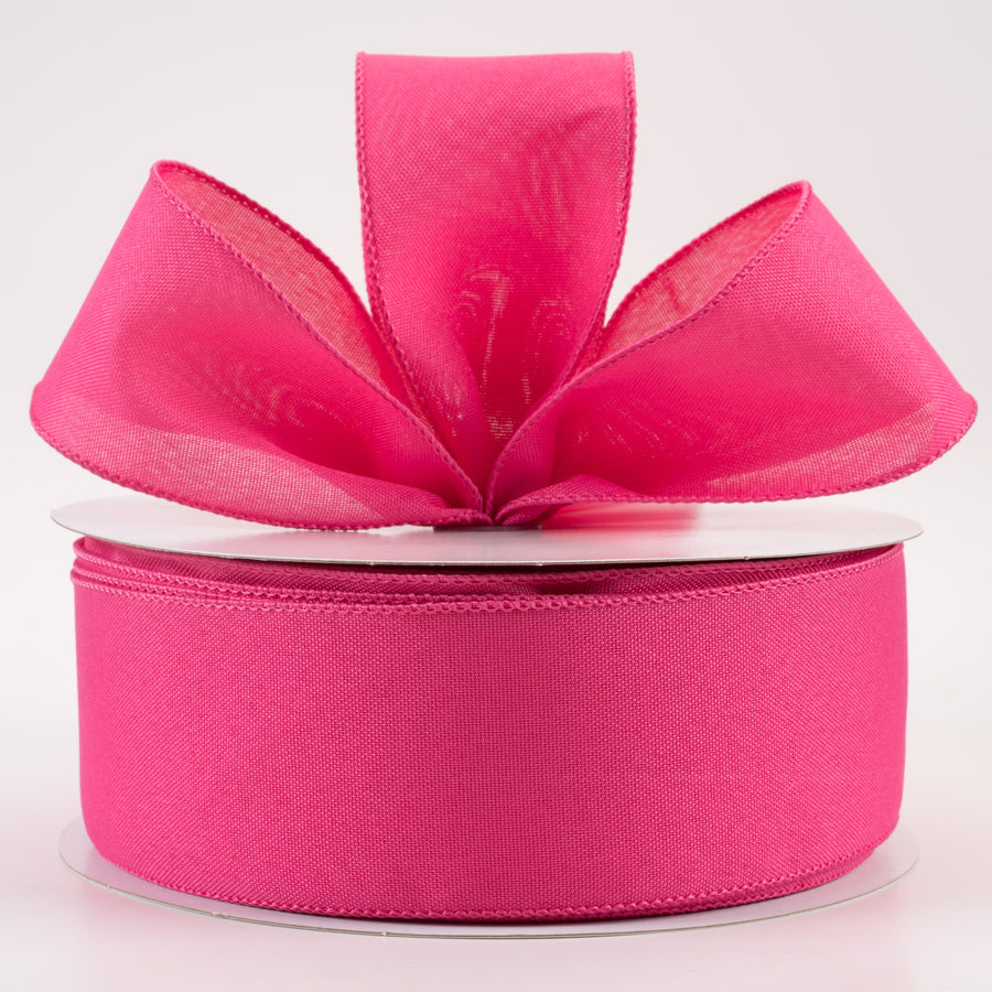 2.5" Value Faux Burlap Ribbon: Fuchsia (50 Yards) Lifestyle Photo