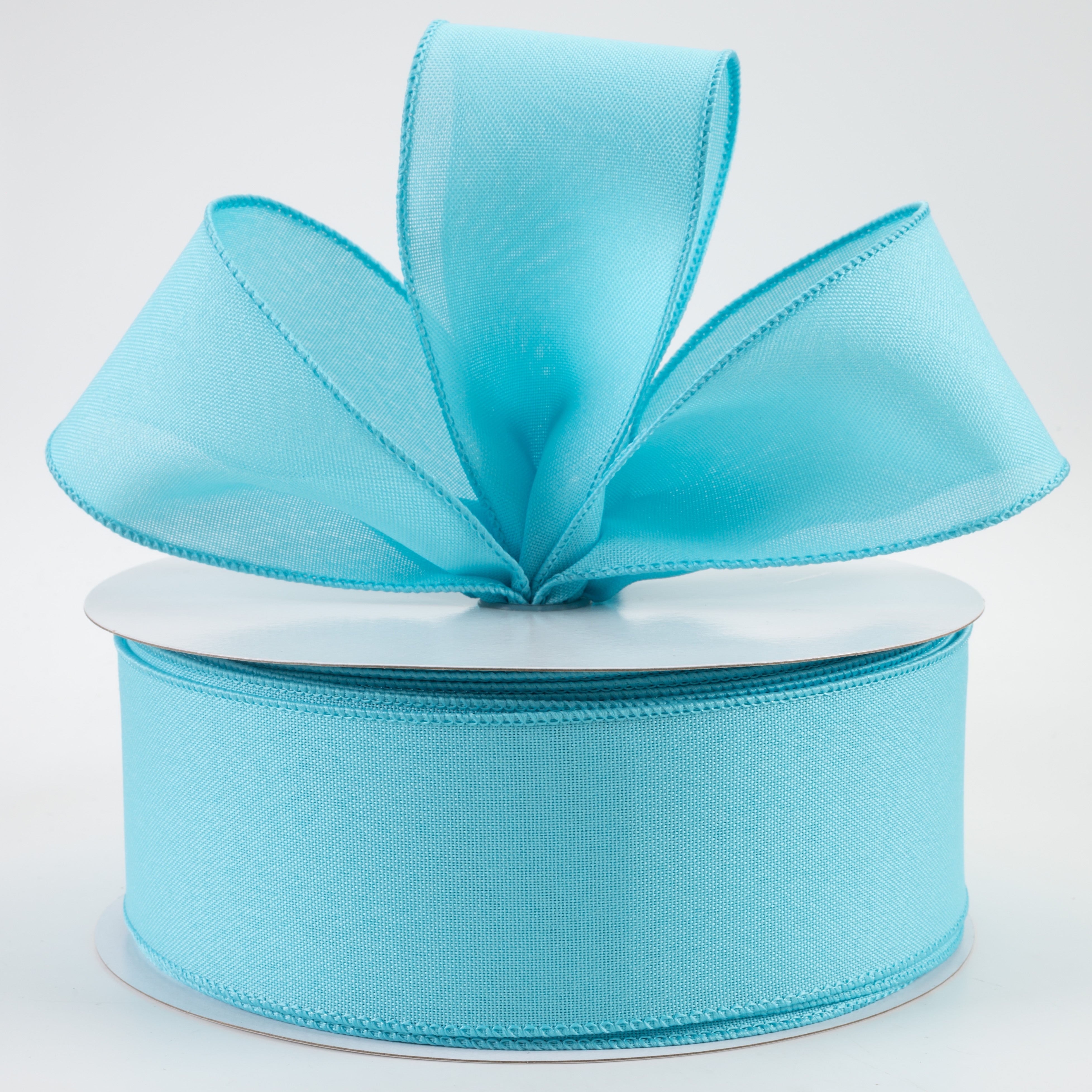 2.5" Value Faux Burlap Ribbon: Light Blue (50 Yards) Lifestyle Photo