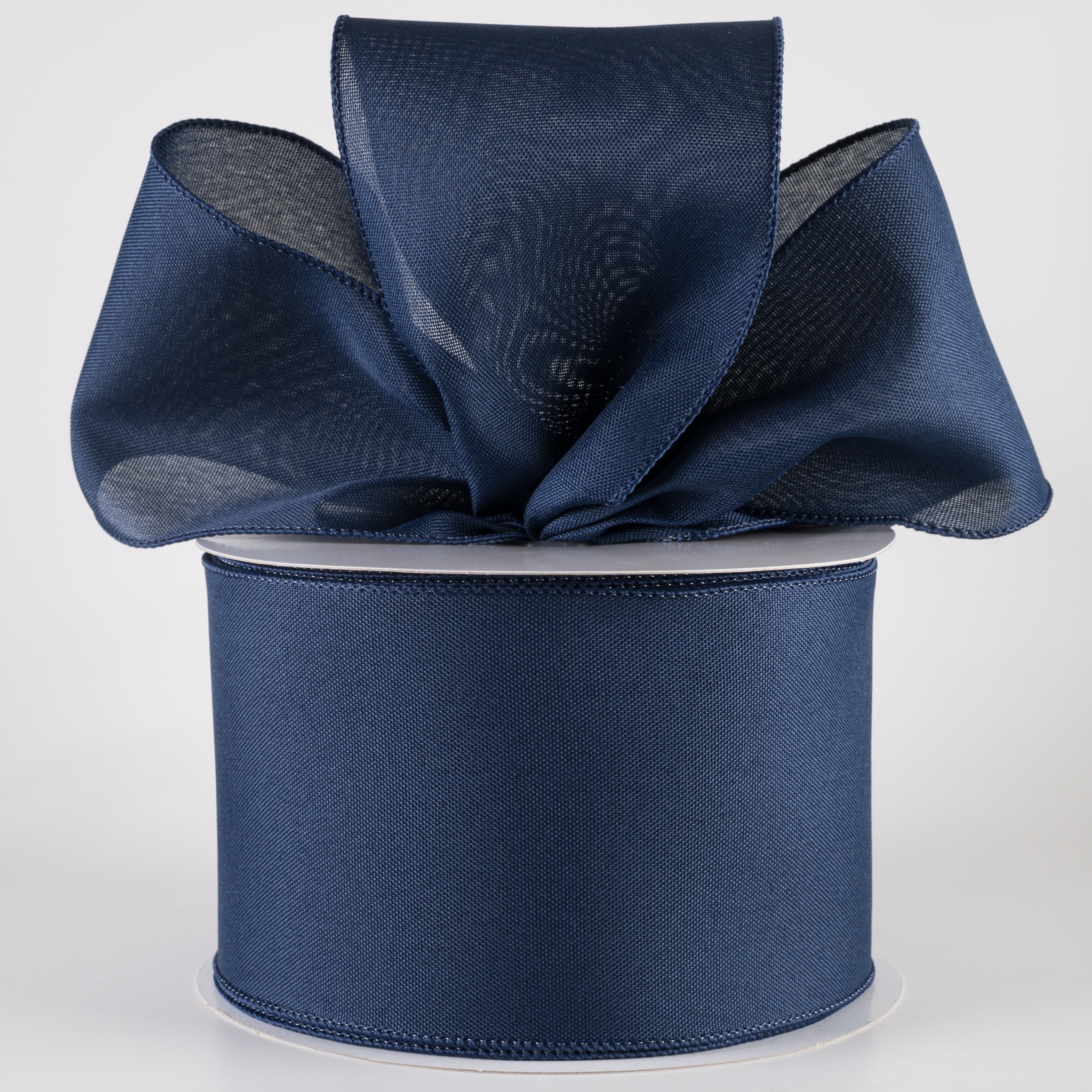 4" Value Faux Burlap Ribbon: Navy Blue (100 Feet) Lifestyle Photo