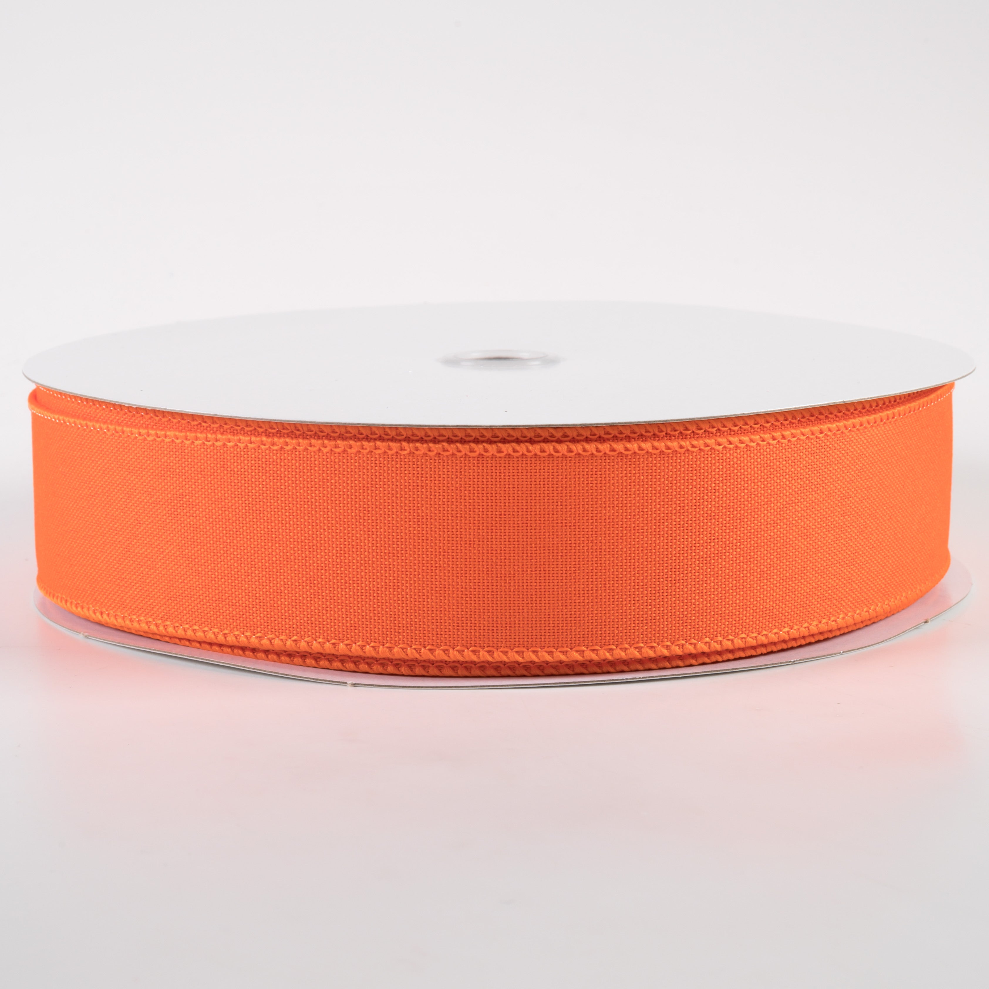 1.5" Value Faux Burlap Ribbon: Orange (50 Yards)