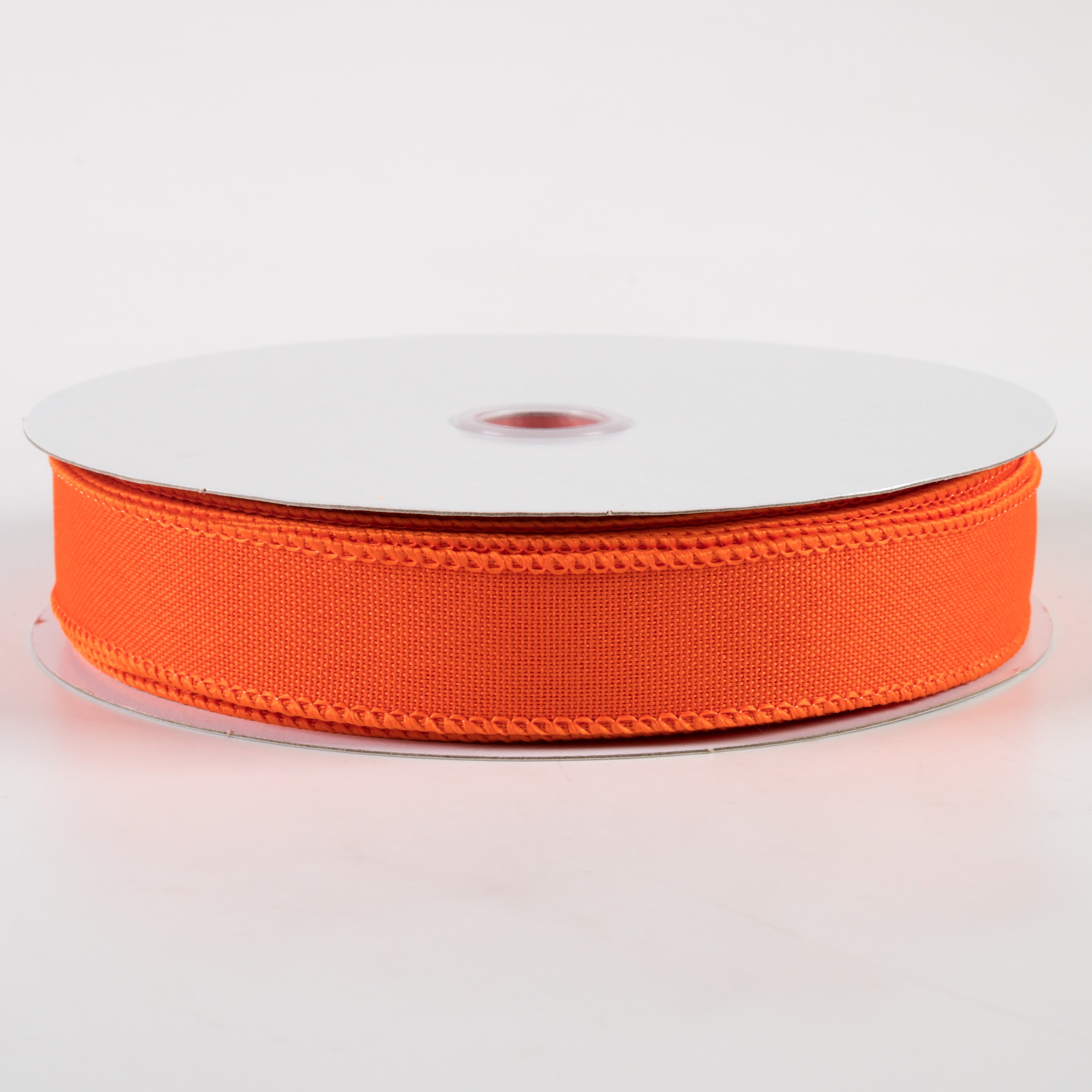 7/8" Value Faux Burlap Ribbon: Orange (25 Yards)