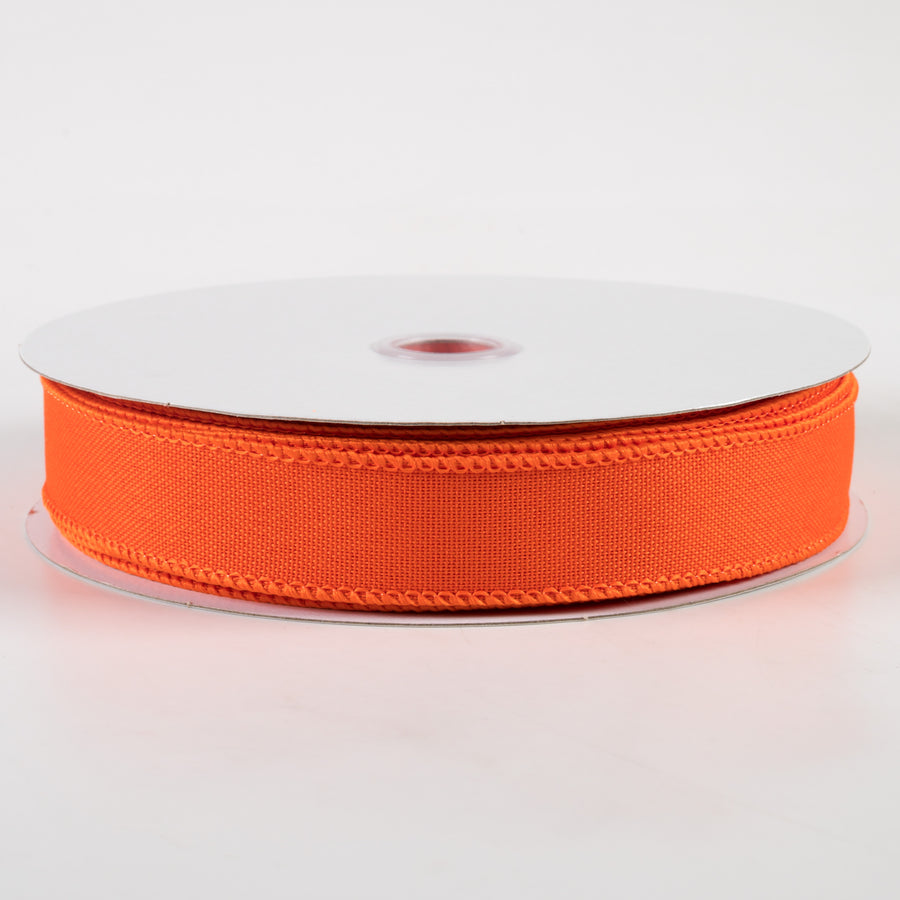7/8" Value Faux Burlap Ribbon: Orange (25 Yards)