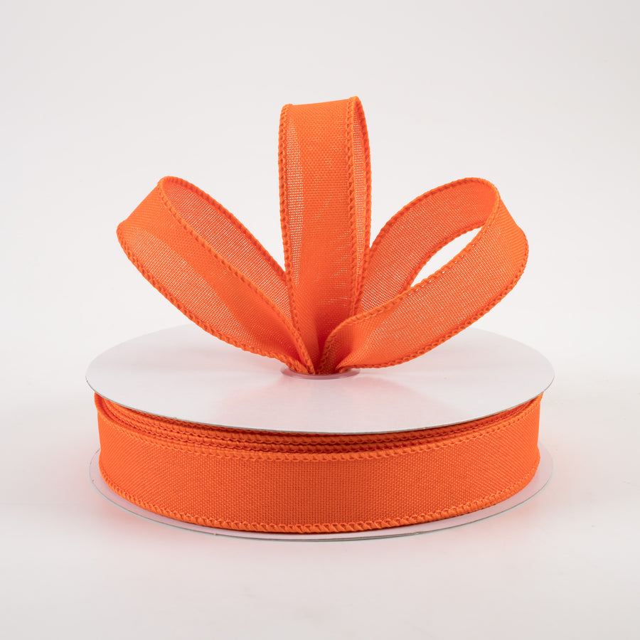 7/8" Value Faux Burlap Ribbon: Orange (25 Yards) Lifestyle Photo