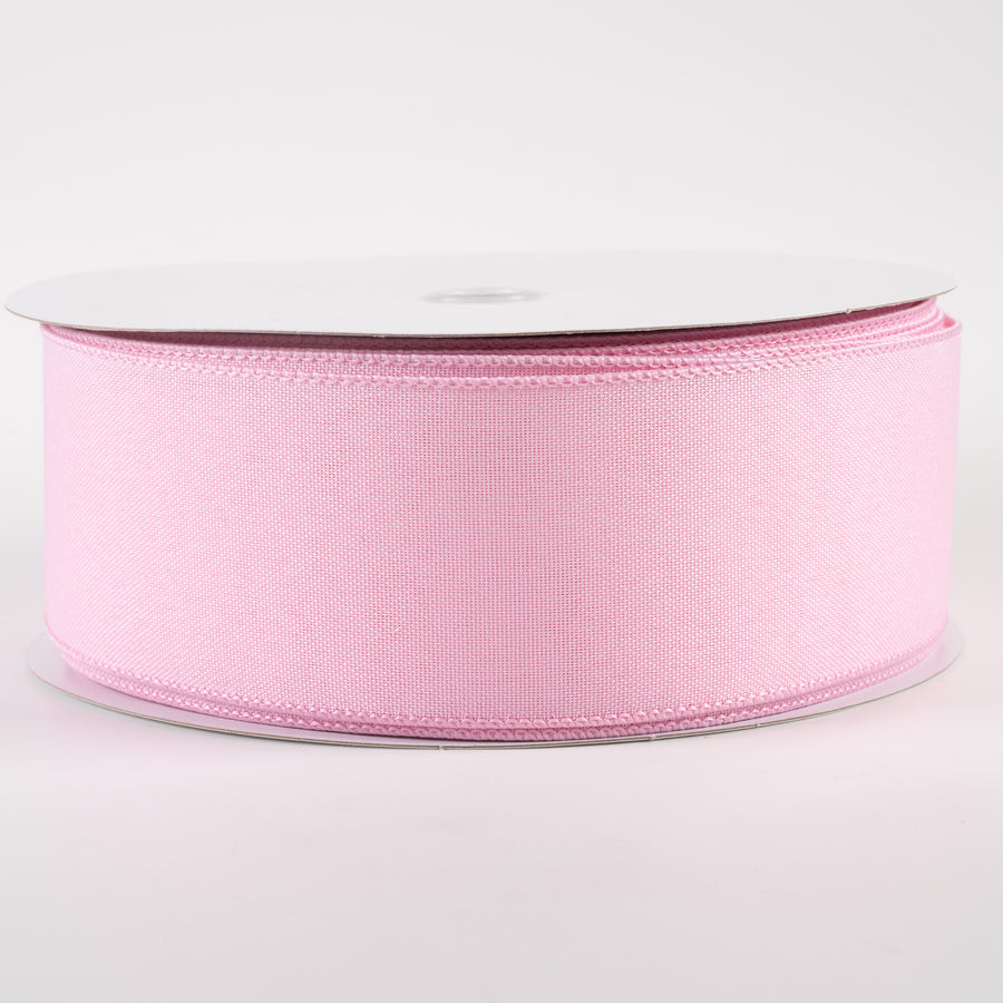 2.5" Value Faux Burlap Ribbon: Pink (50 Yards)