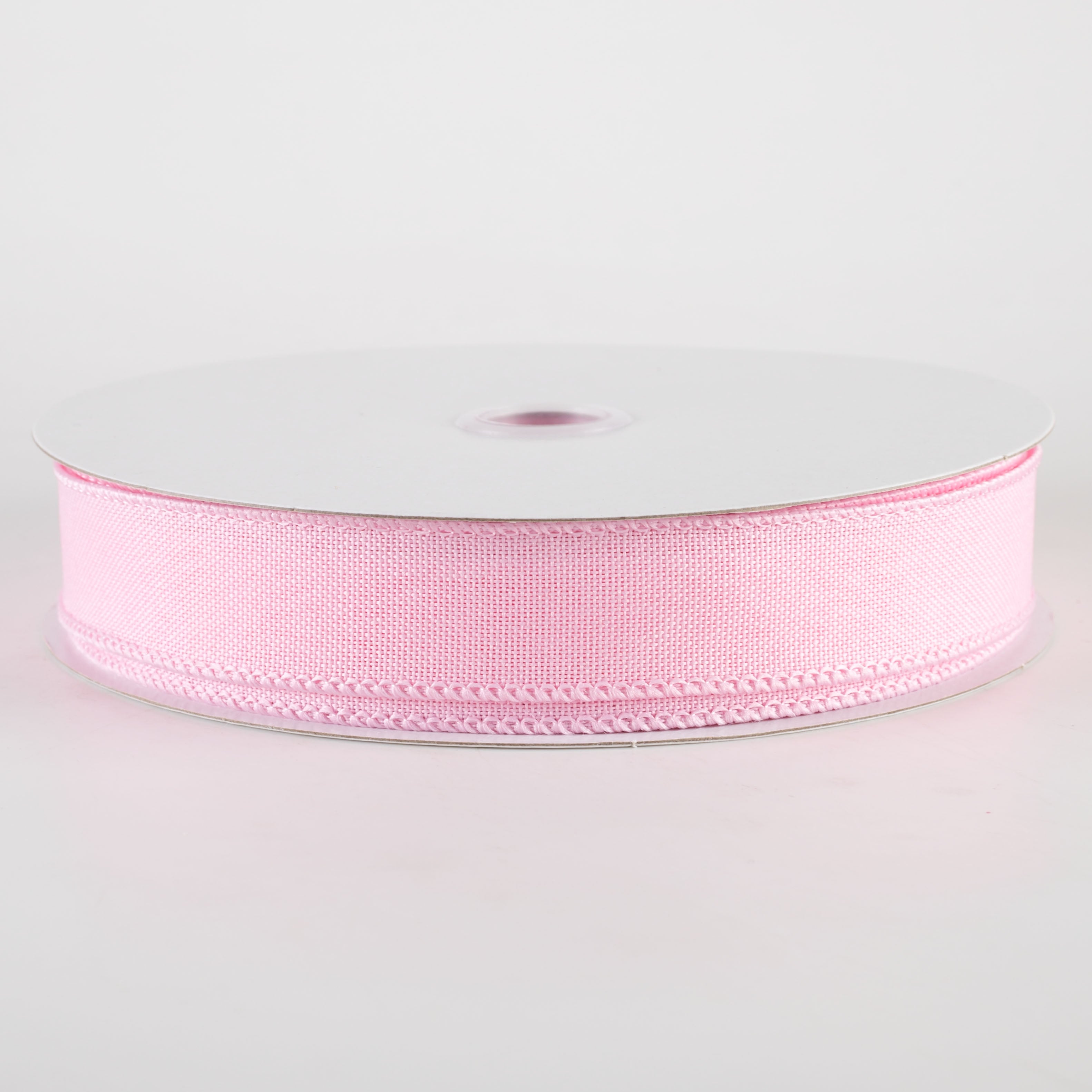 7/8" Value Faux Burlap Ribbon: Pink (25 Yards)