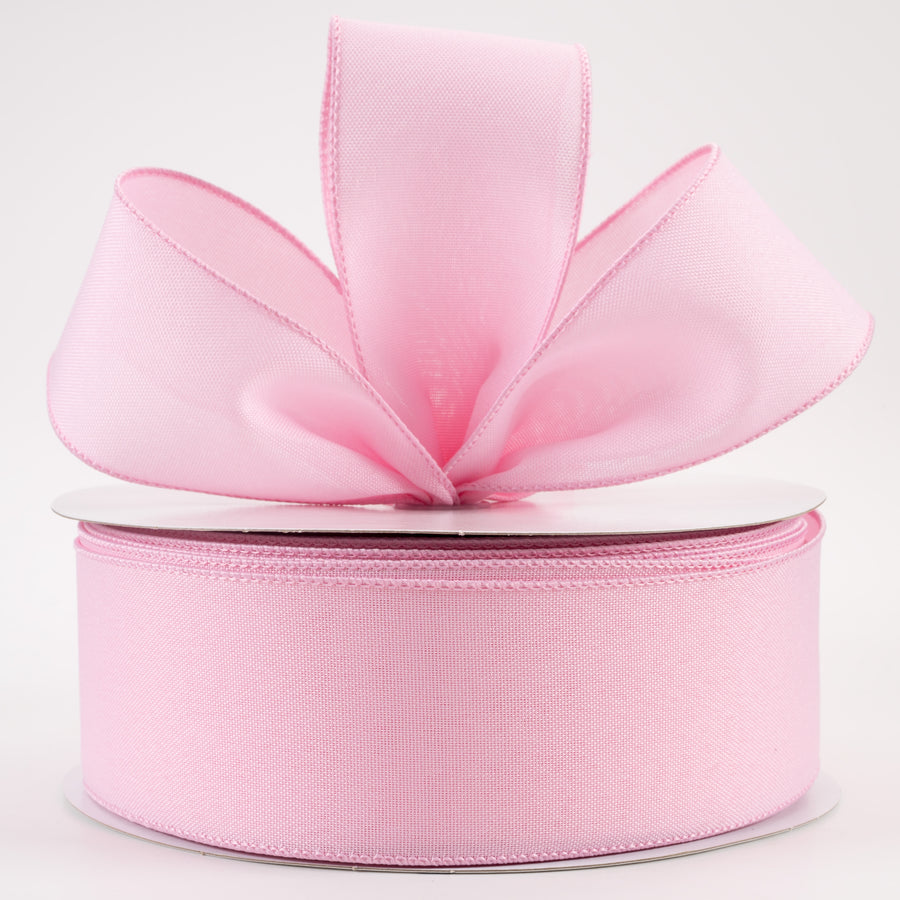 2.5" Value Faux Burlap Ribbon: Pink (50 Yards) Lifestyle Photo