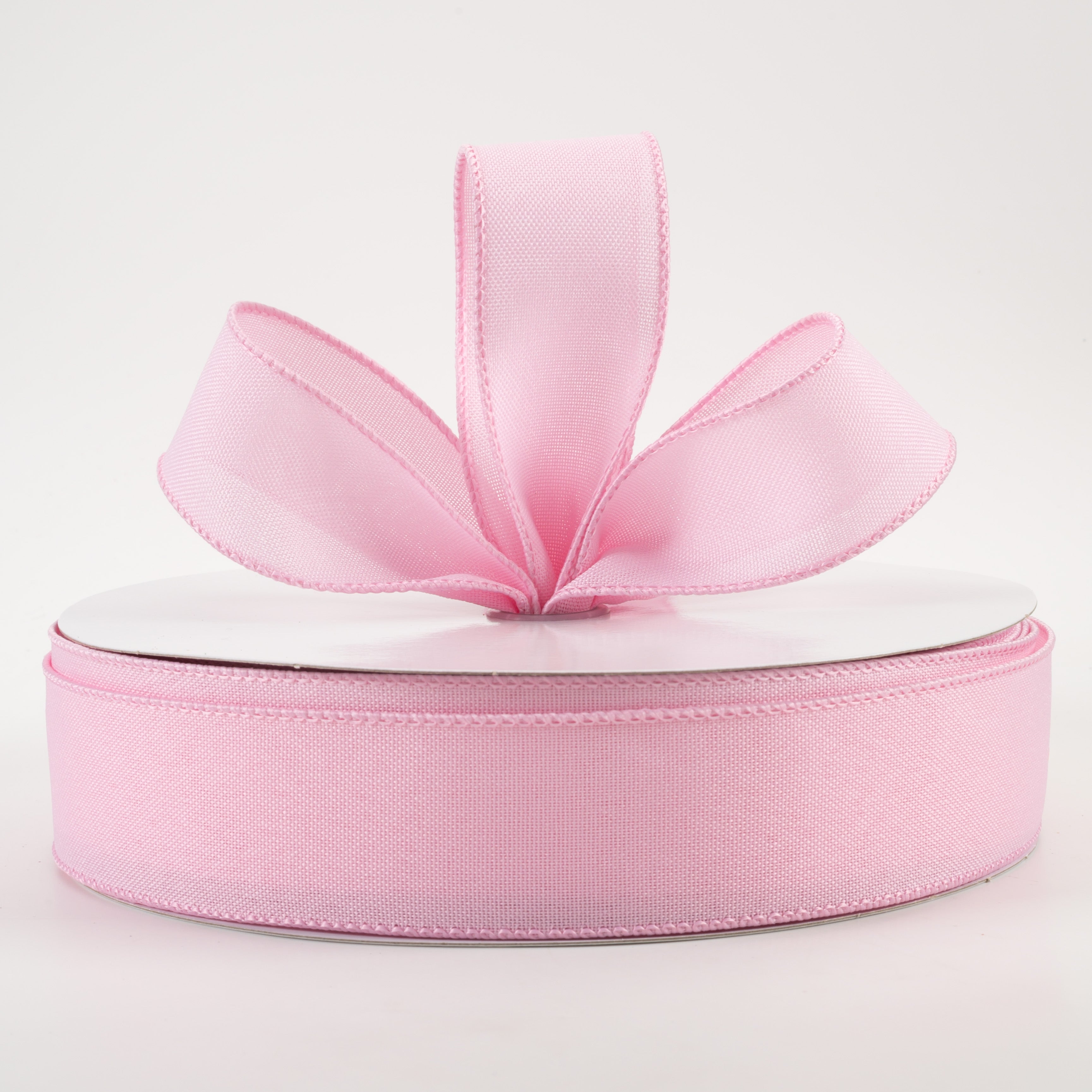 1.5" Value Faux Burlap Ribbon: Pink (50 Yards) Lifestyle Photo