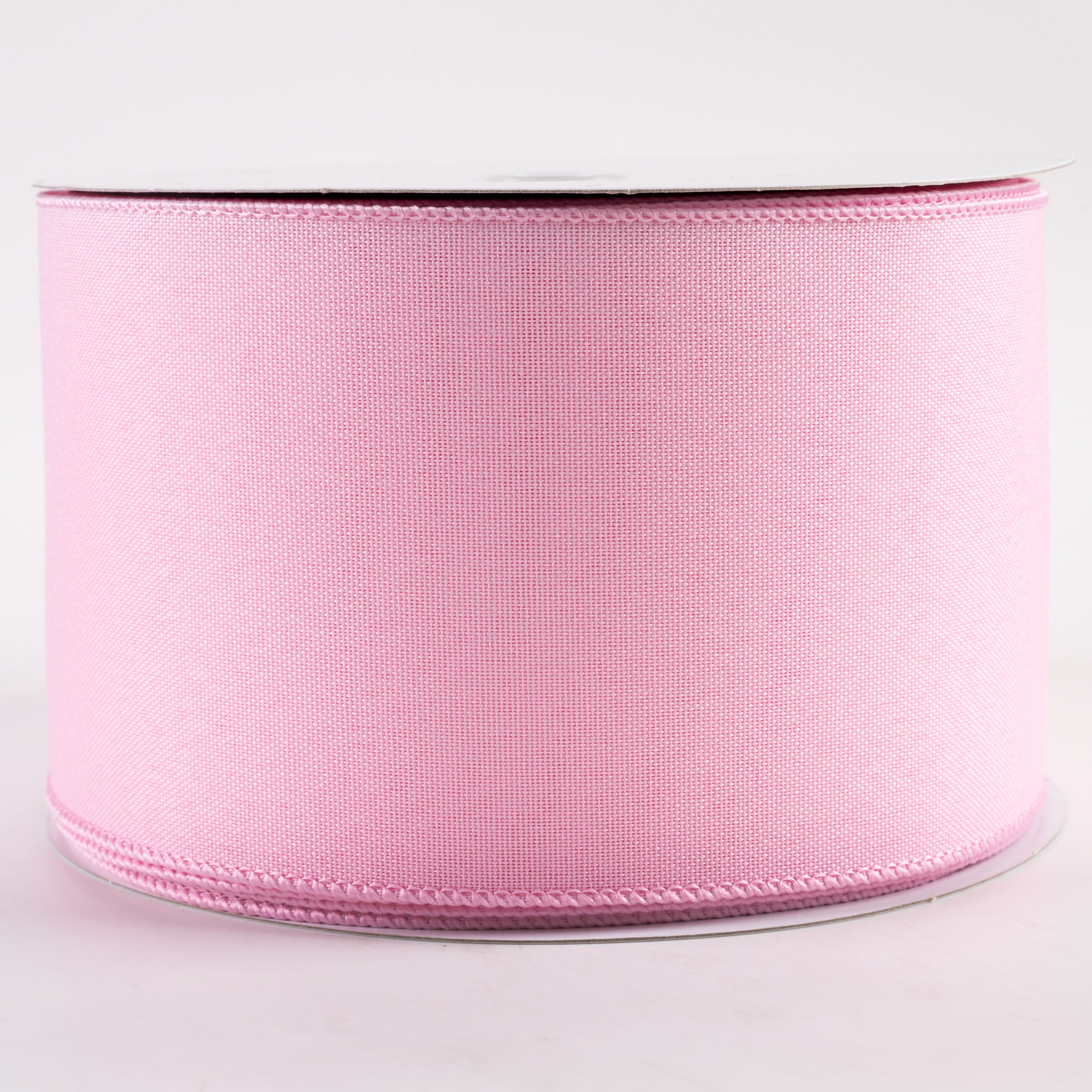 4" Value Faux Burlap Ribbon: Pink (100 Feet)