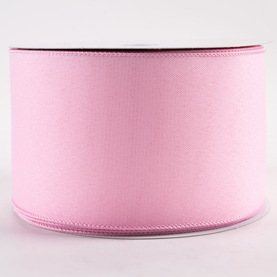 4" Value Faux Burlap Ribbon: Pink (100 Feet)