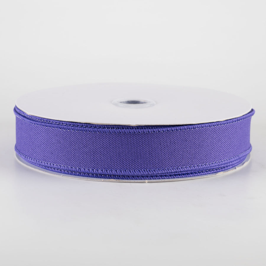 7/8" Value Faux Burlap Ribbon: Purple (25 Yards)