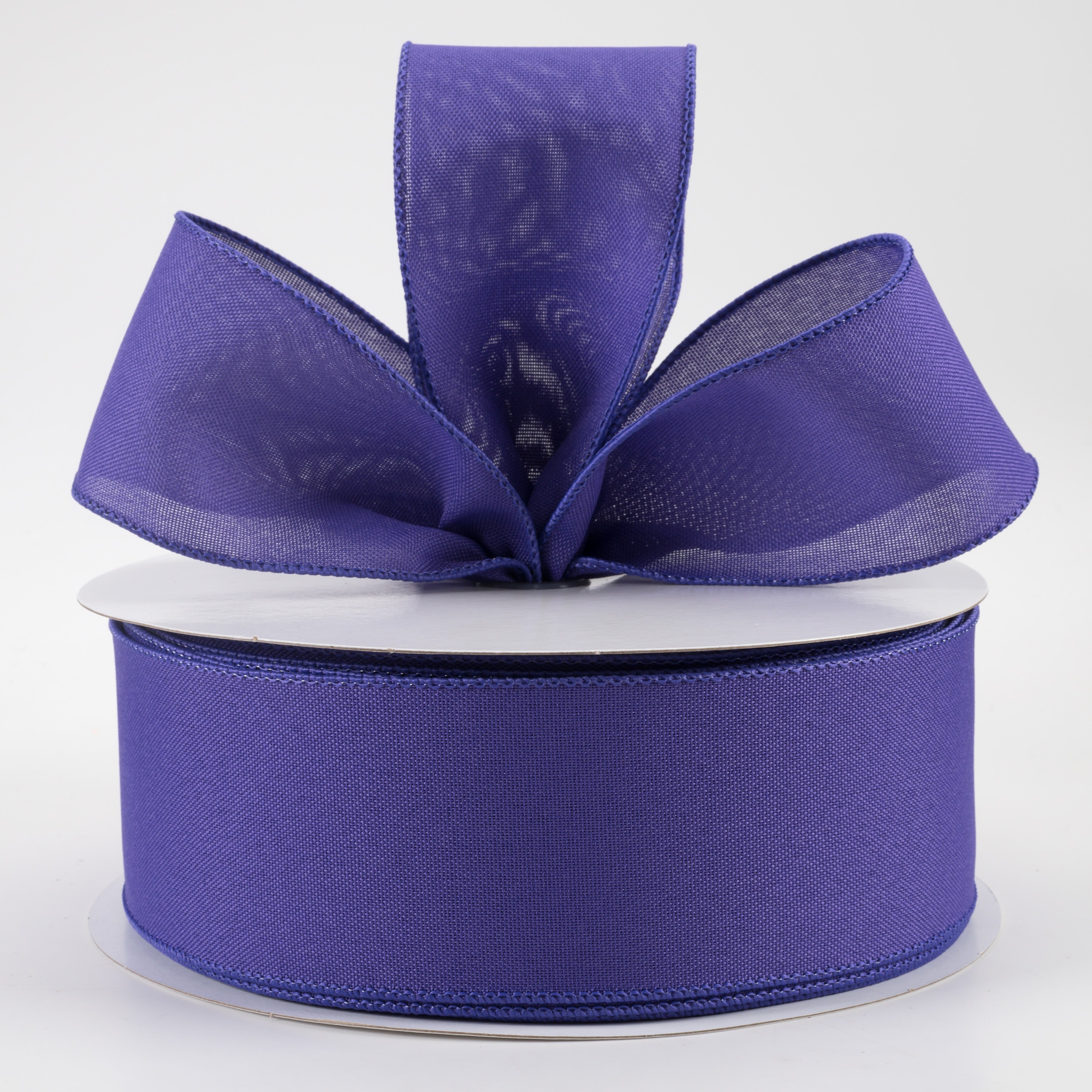 2.5" Value Faux Burlap Ribbon: Purple (50 Yards) Lifestyle Photo