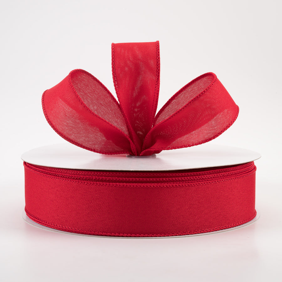 1.5" Value Faux Burlap Ribbon: Red (50 Yards) Lifestyle Photo