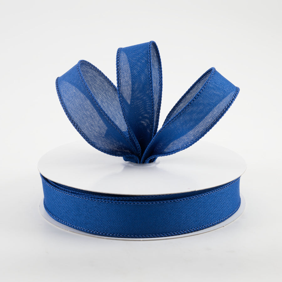 7/8" Value Faux Burlap Ribbon: Royal Blue (25 Yards) Lifestyle Photo