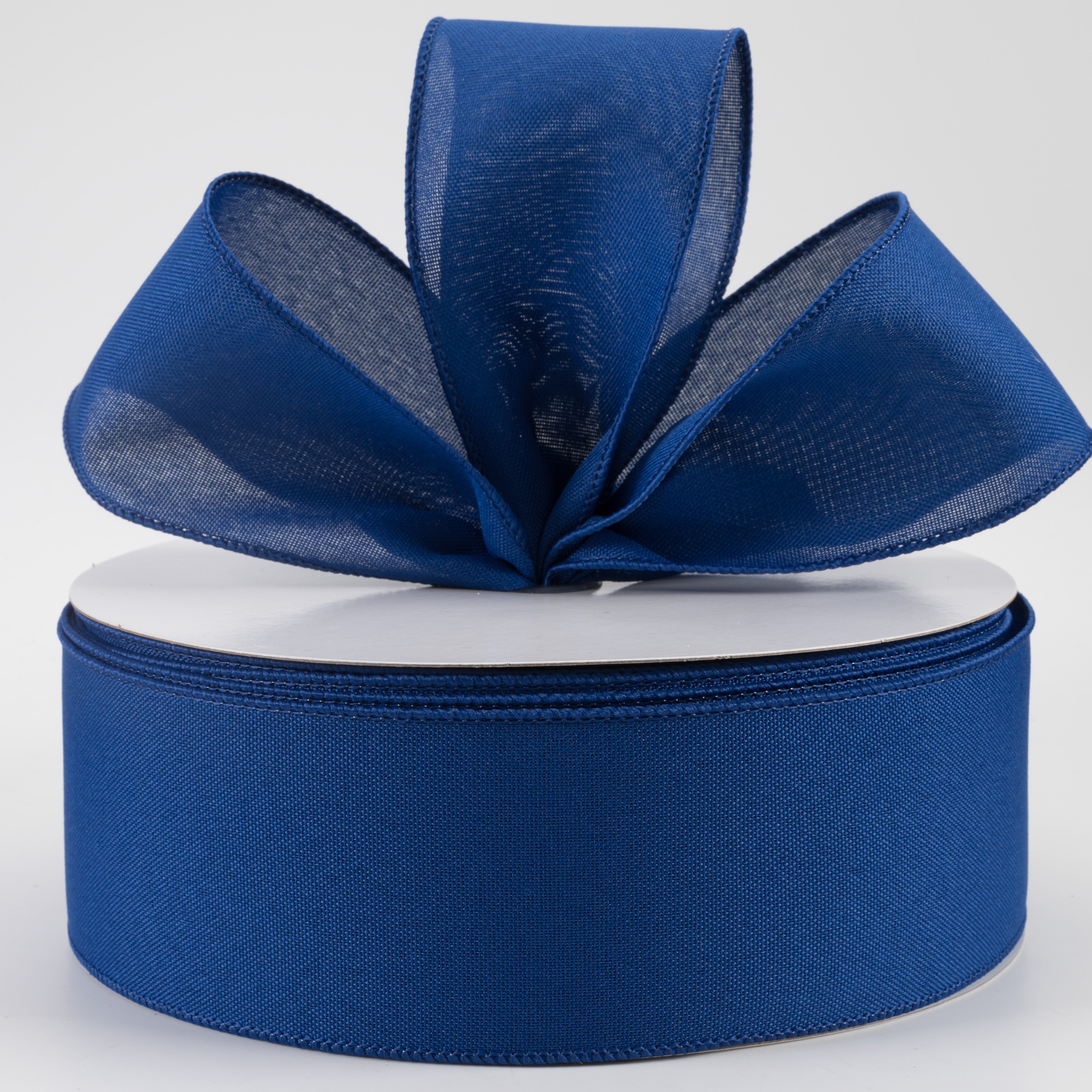 2.5" Value Faux Burlap Ribbon: Royal Blue (50 Yards) Lifestyle Photo