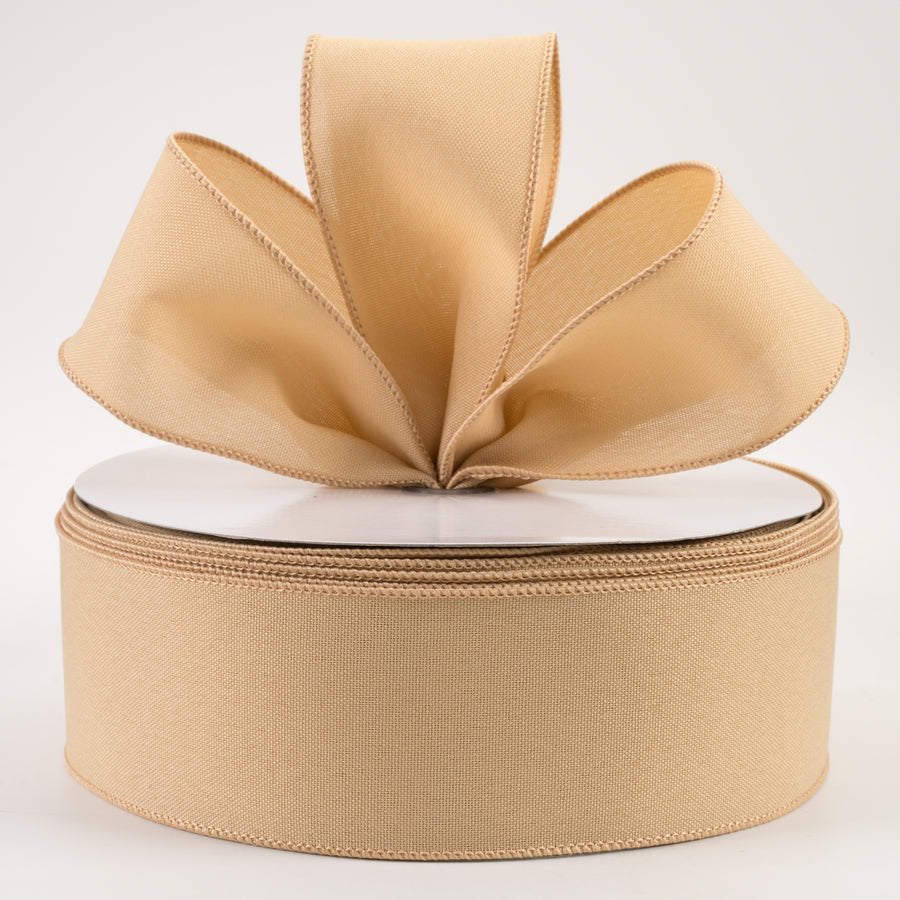 2.5" Value Faux Burlap Ribbon: Tan (50 Yards) Lifestyle Photo