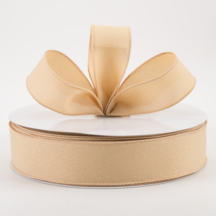 1.5" Value Faux Burlap Ribbon: Tan (50 Yards) Lifestyle Photo