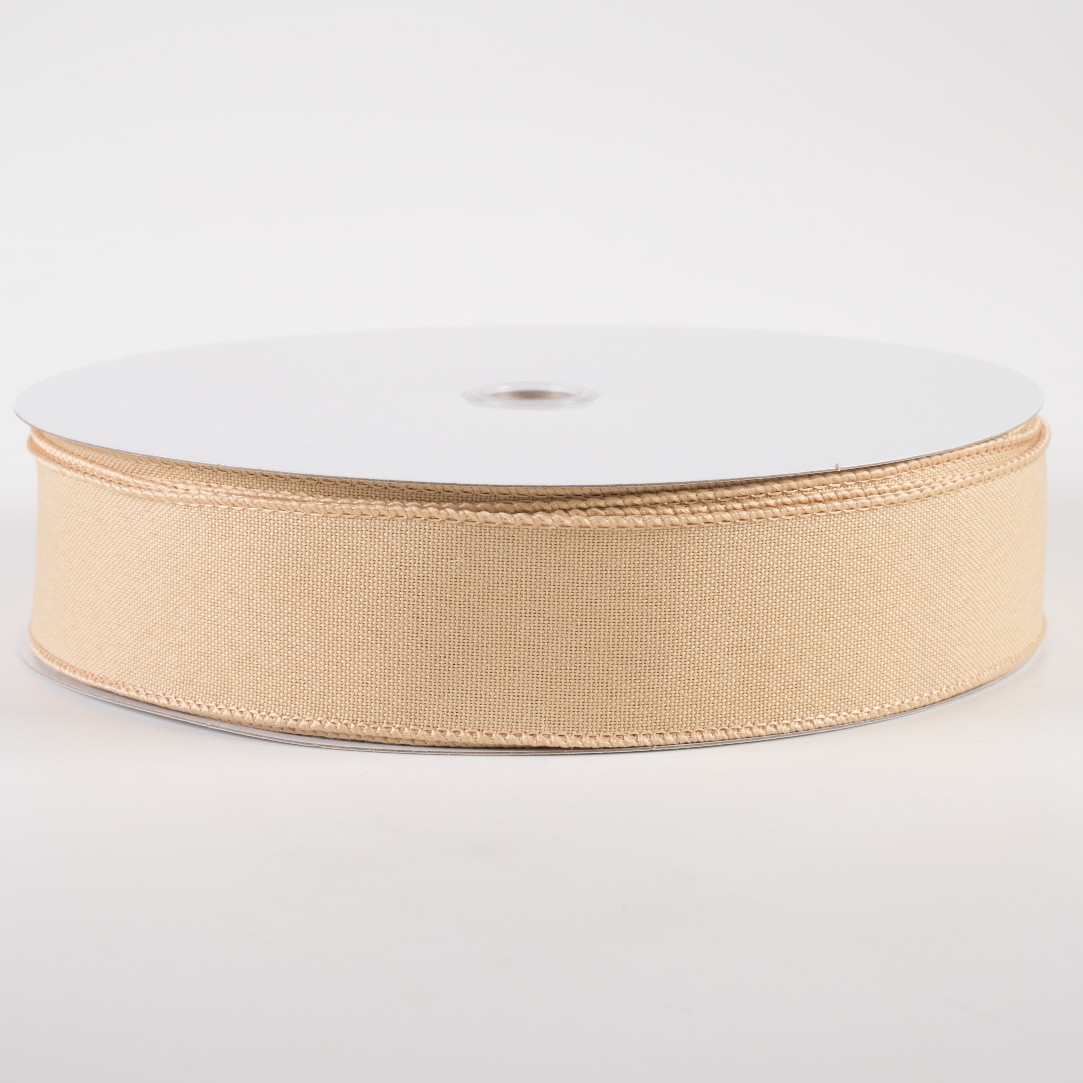 1.5" Value Faux Burlap Ribbon: Tan (50 Yards)