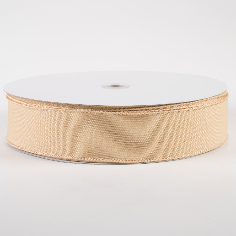 1.5" Value Faux Burlap Ribbon: Tan (50 Yards)